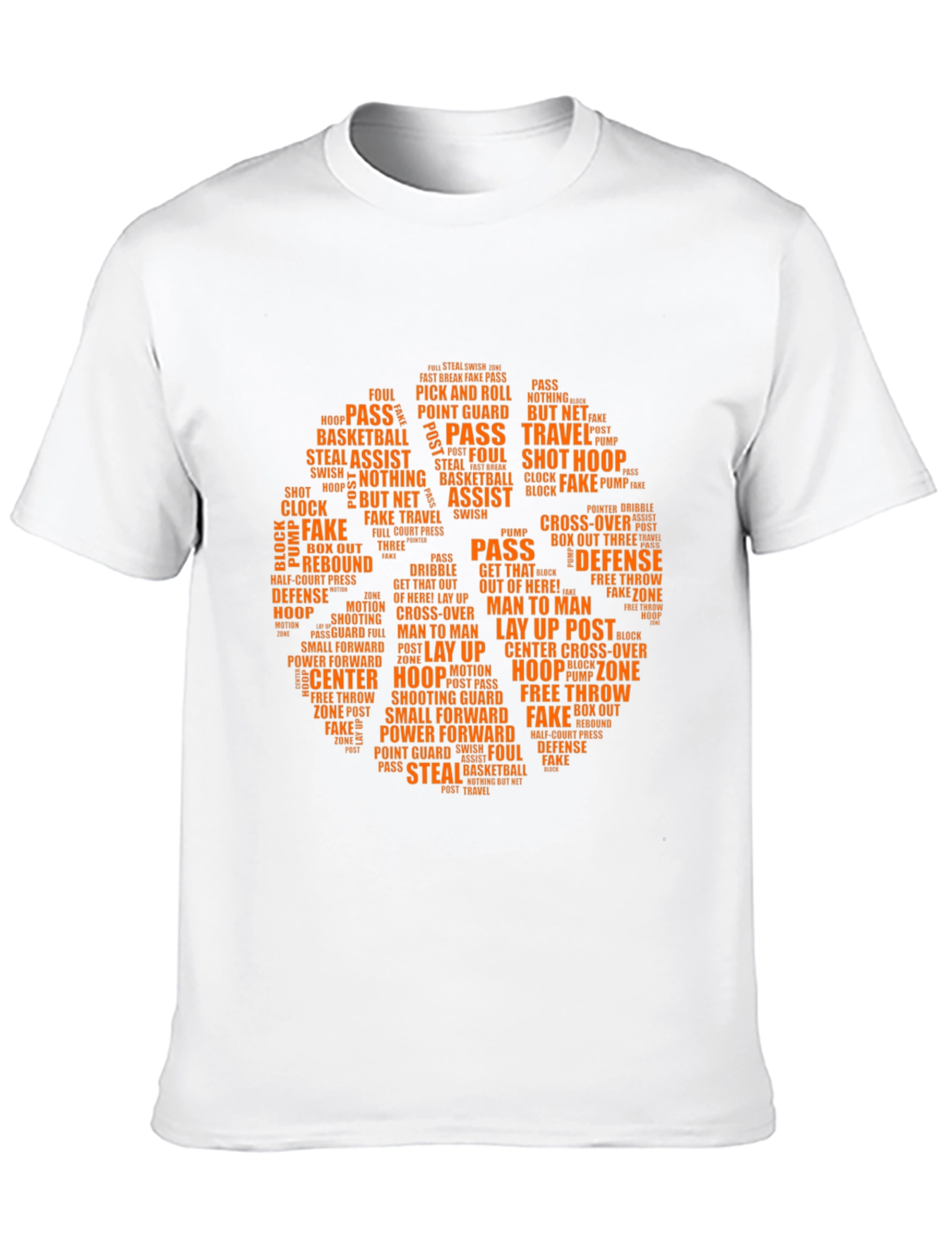 Basketball Word Art T-Shirt - Unique Design