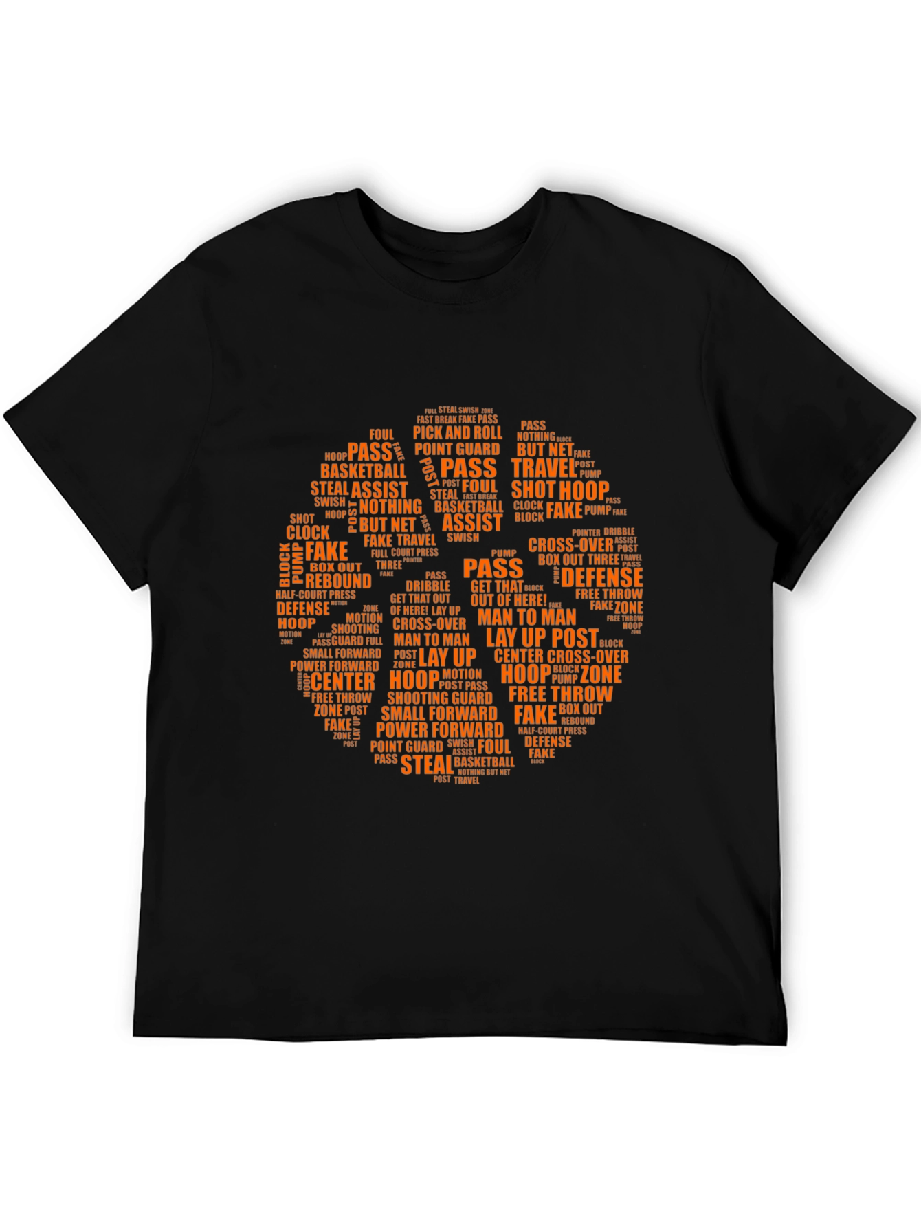Basketball Word Art T-Shirt - Unique Design