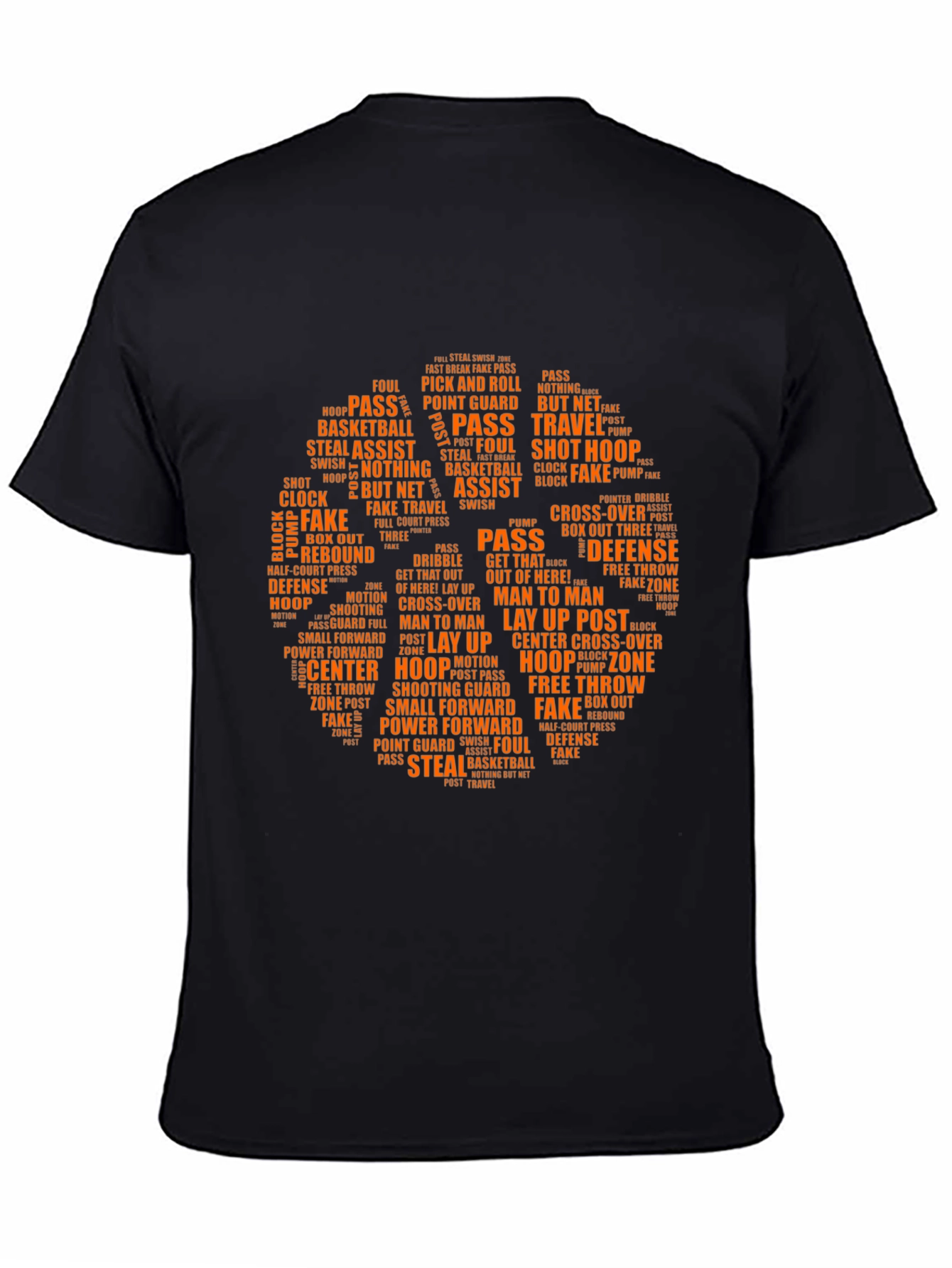 Basketball Word Art T-Shirt - Unique Design