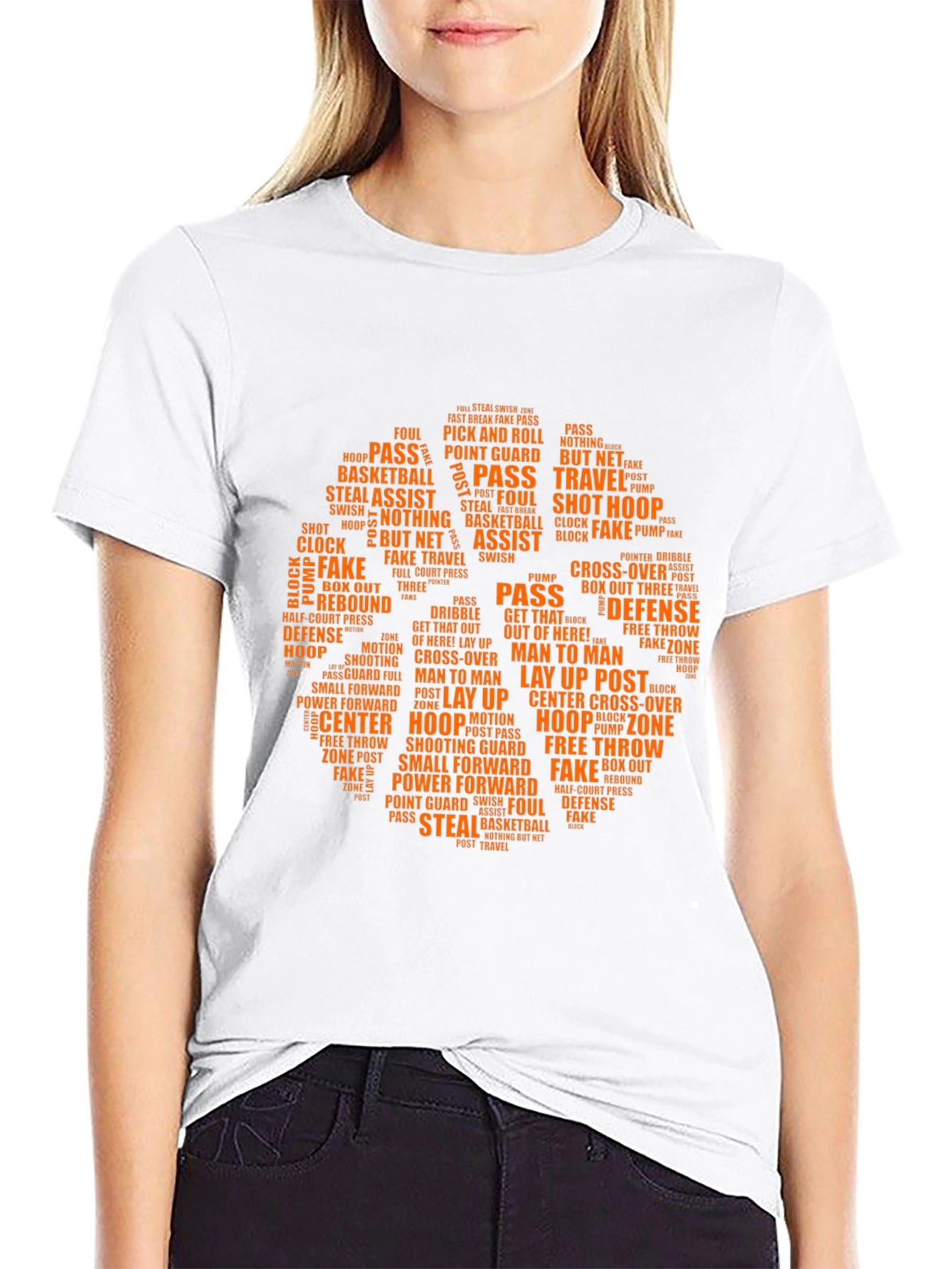 Basketball Word Art T-Shirt - Unique Design