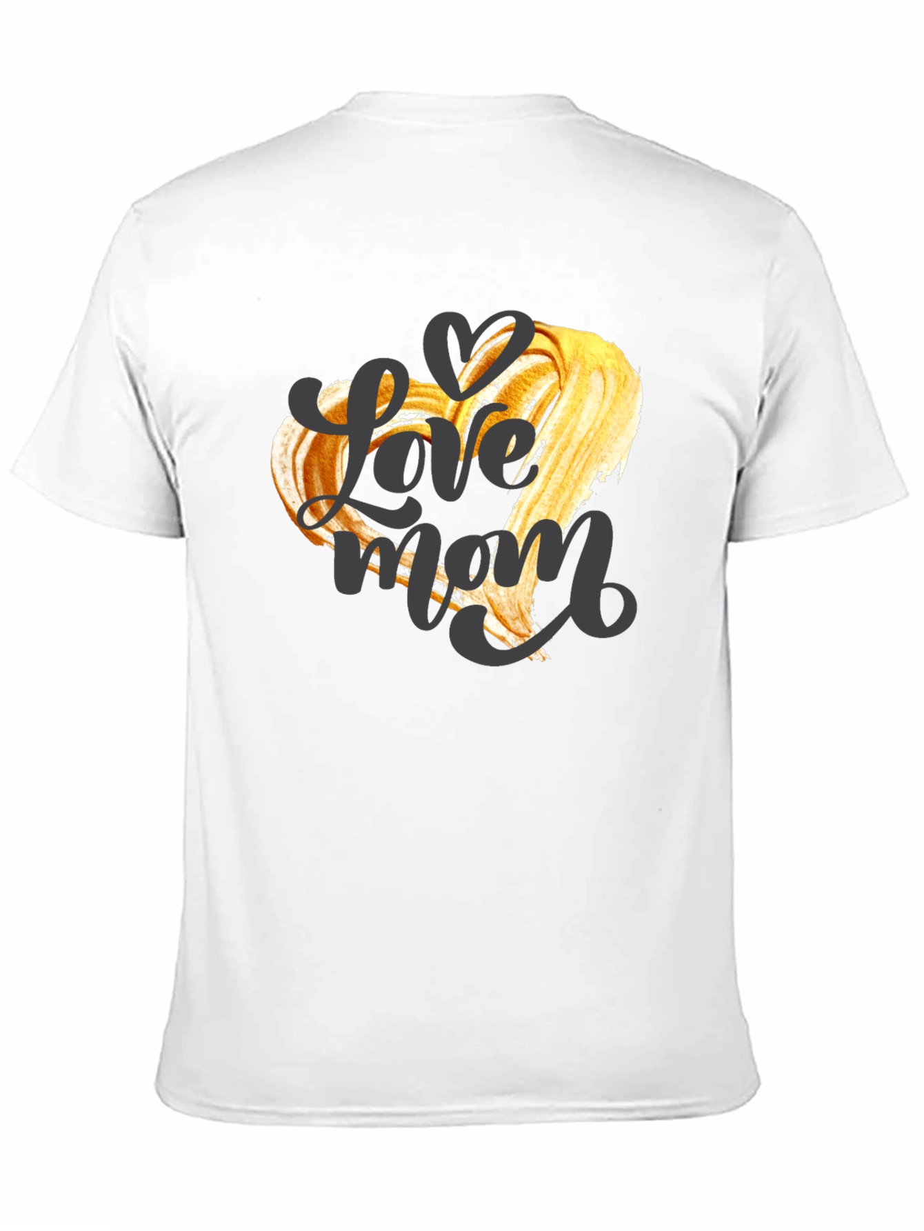 Love Mom Graphic T-Shirt - Black Crew Neck Tee