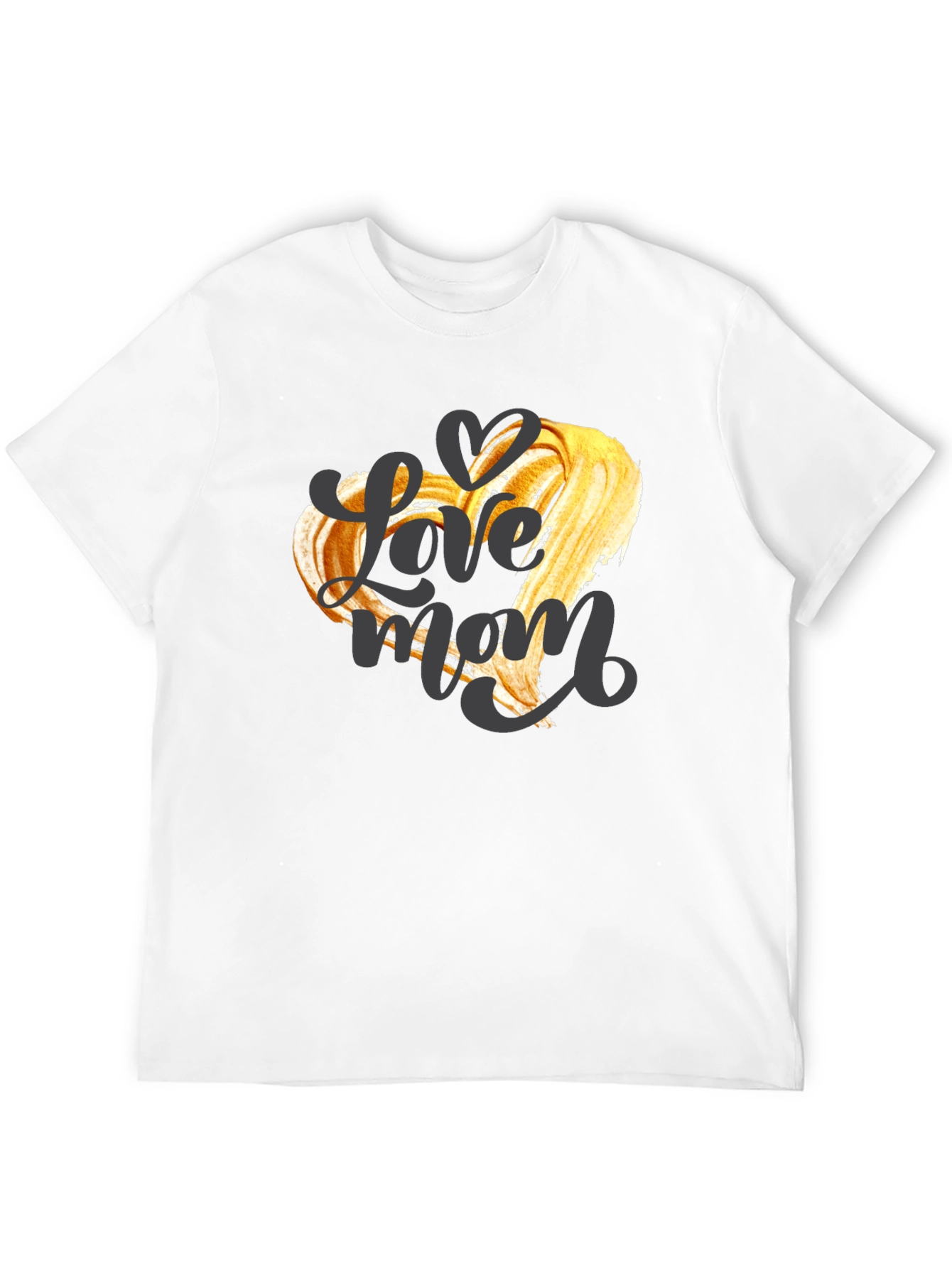 Love Mom Graphic T-Shirt - Black Crew Neck Tee