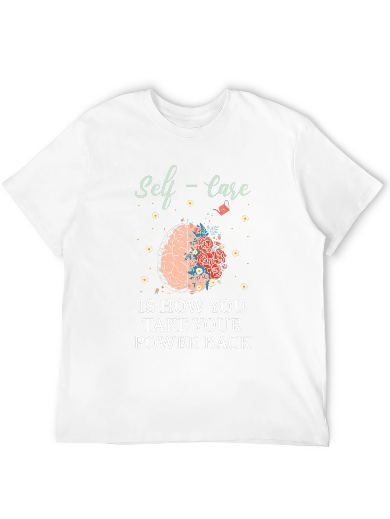 Self-Care Power Back Graphic Tee - Soft Black