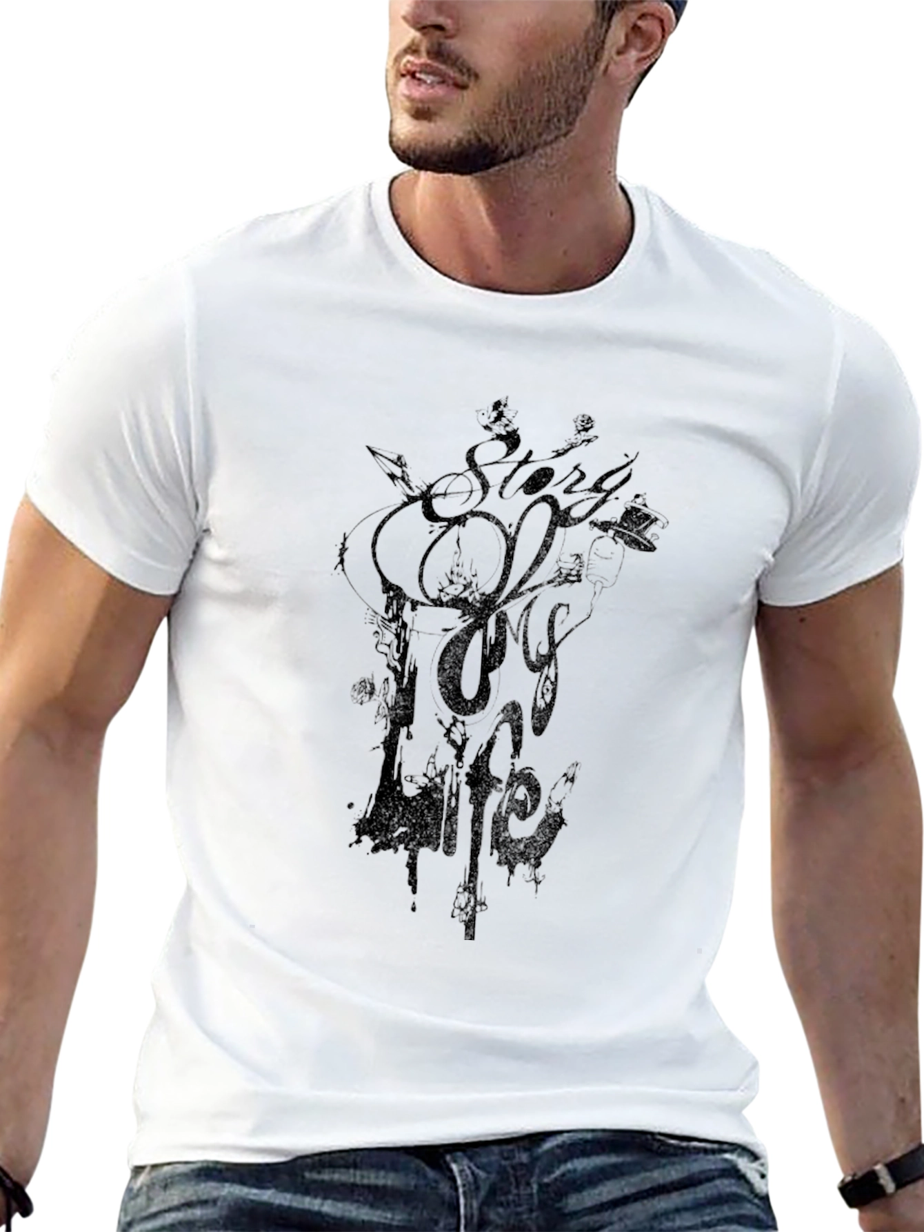 Story Of My Life Black Graphic Tee