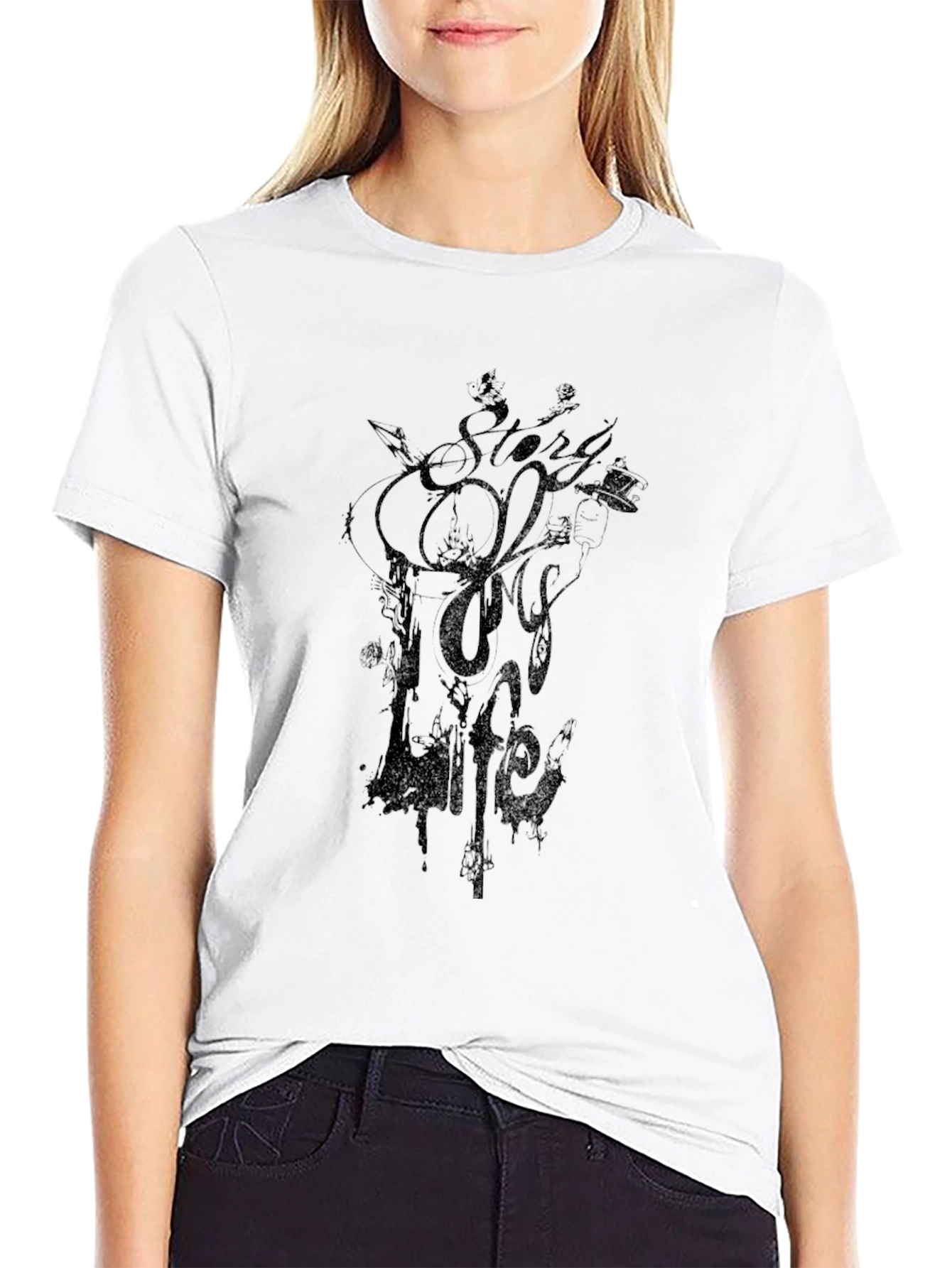 Story Of My Life Black Graphic Tee