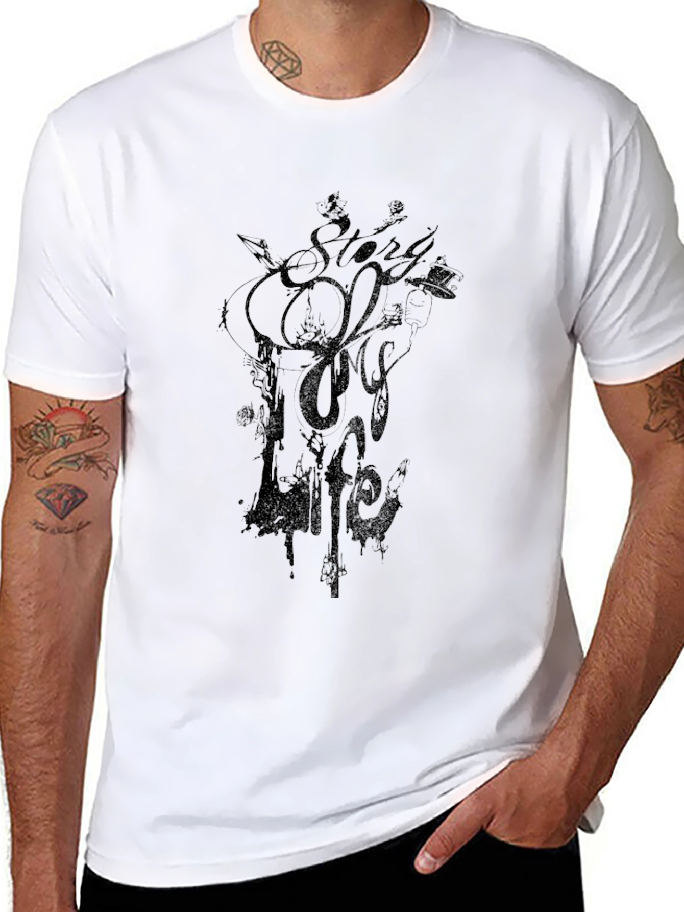 Story Of My Life Black Graphic Tee