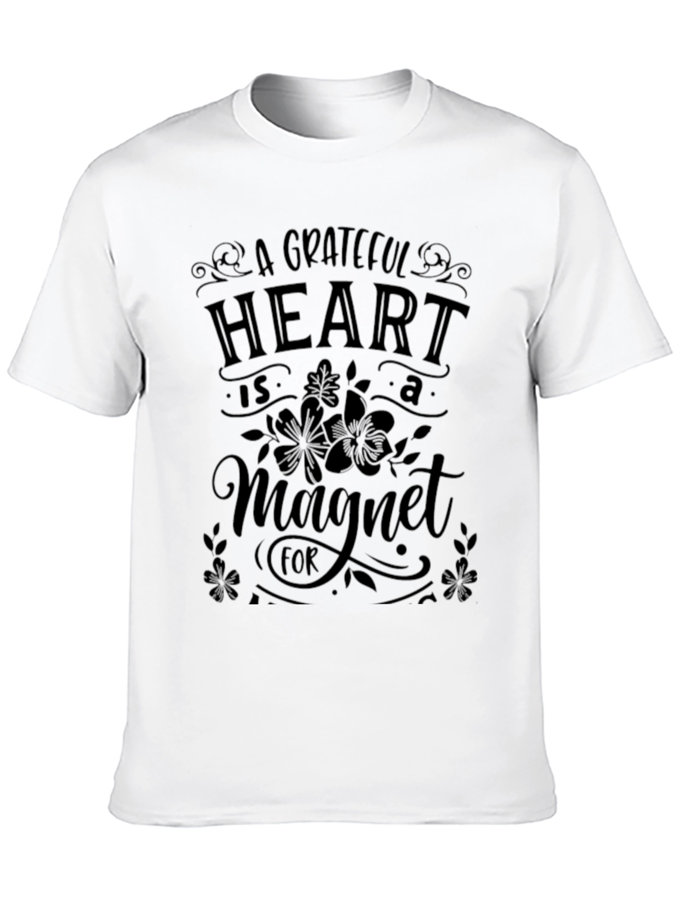 Grateful Heart Magnet T-Shirt - Black
