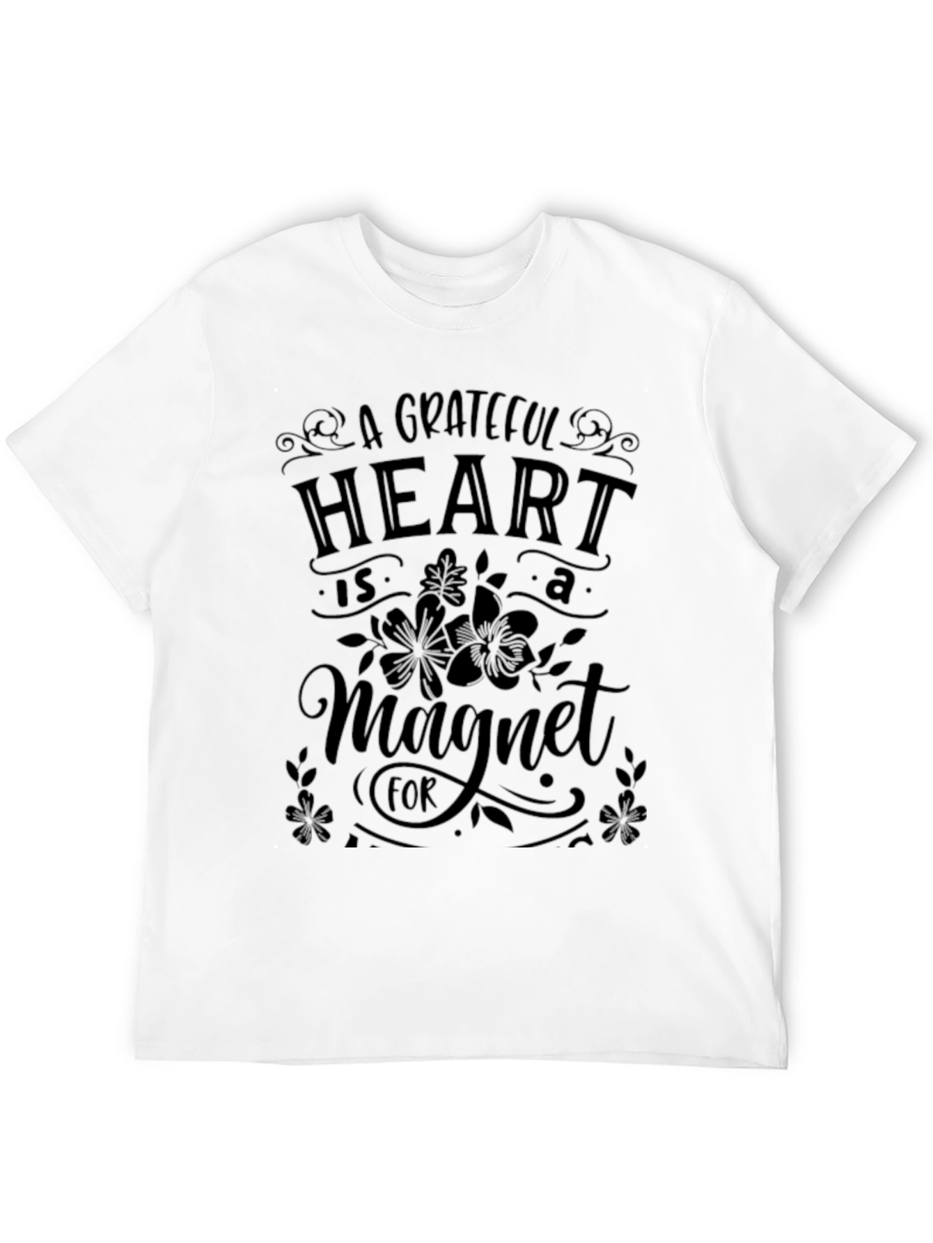 Grateful Heart Magnet T-Shirt - Black