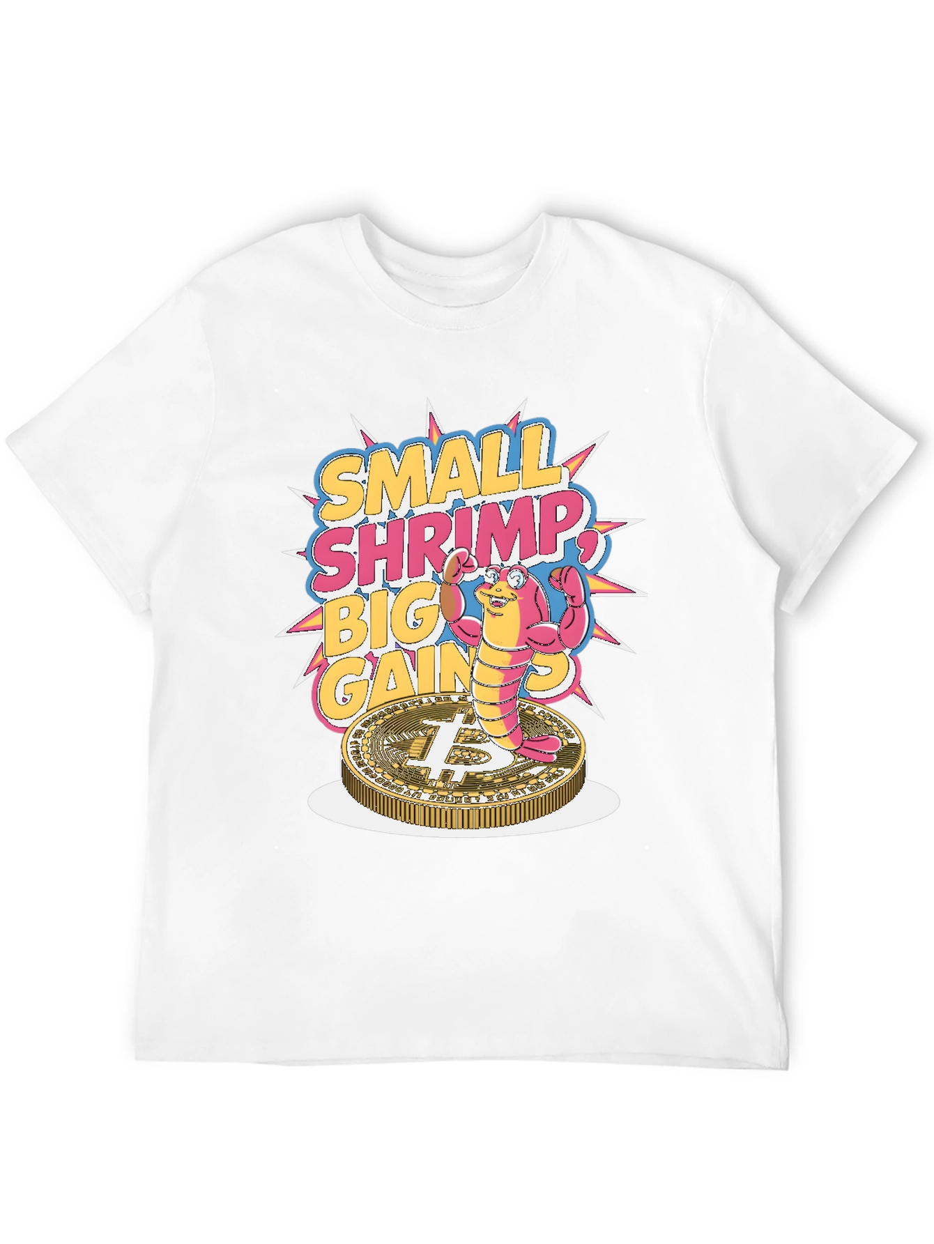 Small Shrimp Big Gains Bitcoin T-Shirt