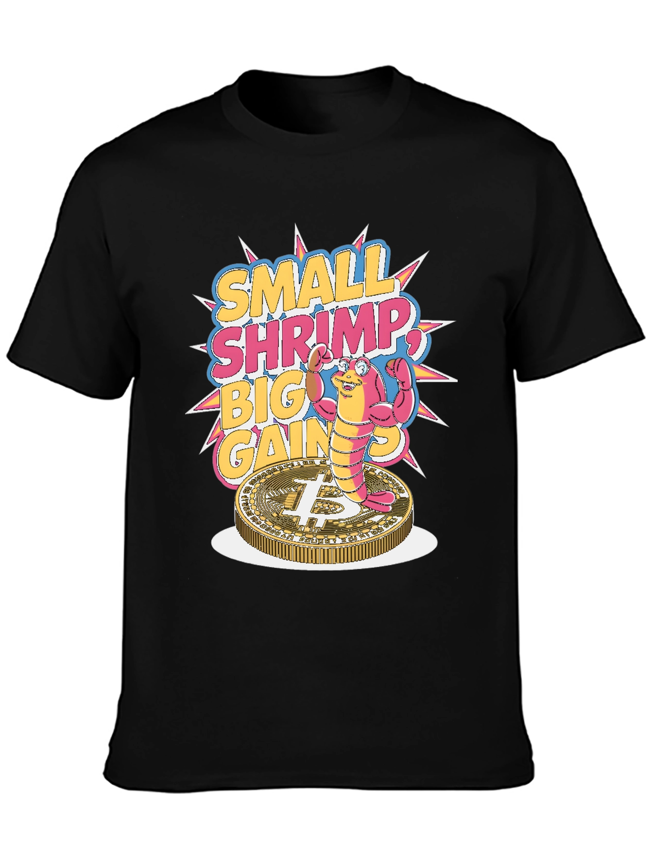 Small Shrimp Big Gains Bitcoin T-Shirt