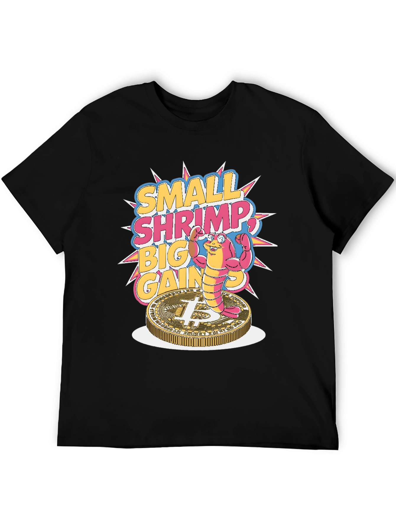 Small Shrimp Big Gains Bitcoin T-Shirt