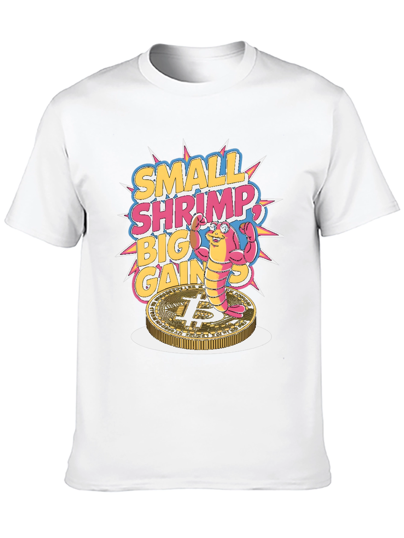 Small Shrimp Big Gains Bitcoin T-Shirt