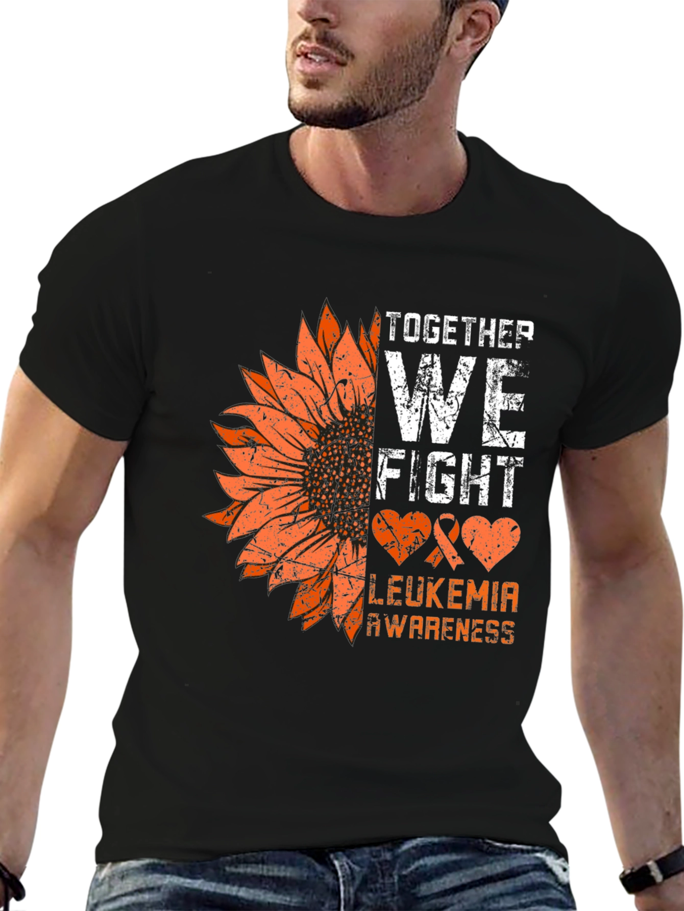 Leukemia Awareness Sunflower Graphic Tee