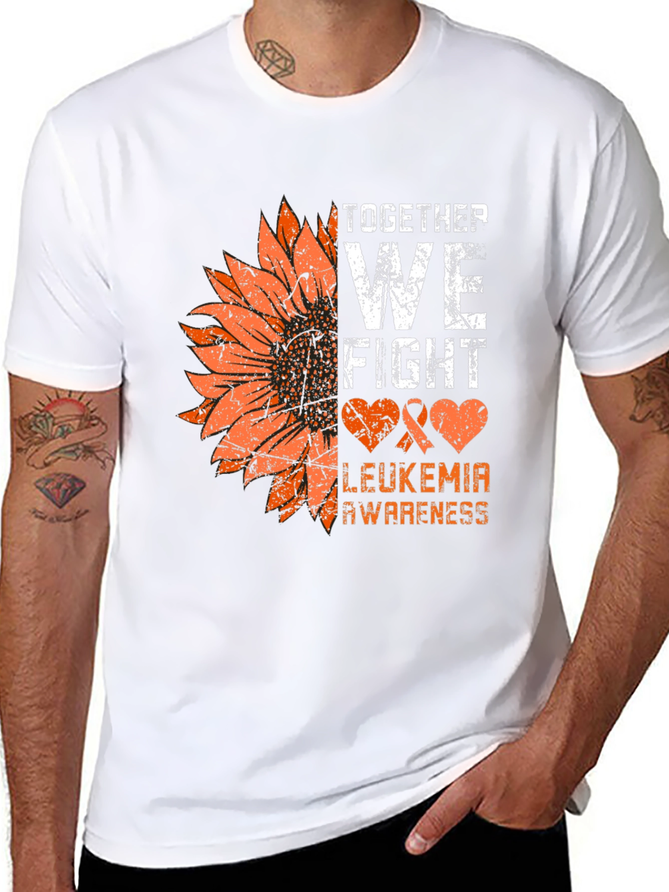 Leukemia Awareness Sunflower Graphic Tee