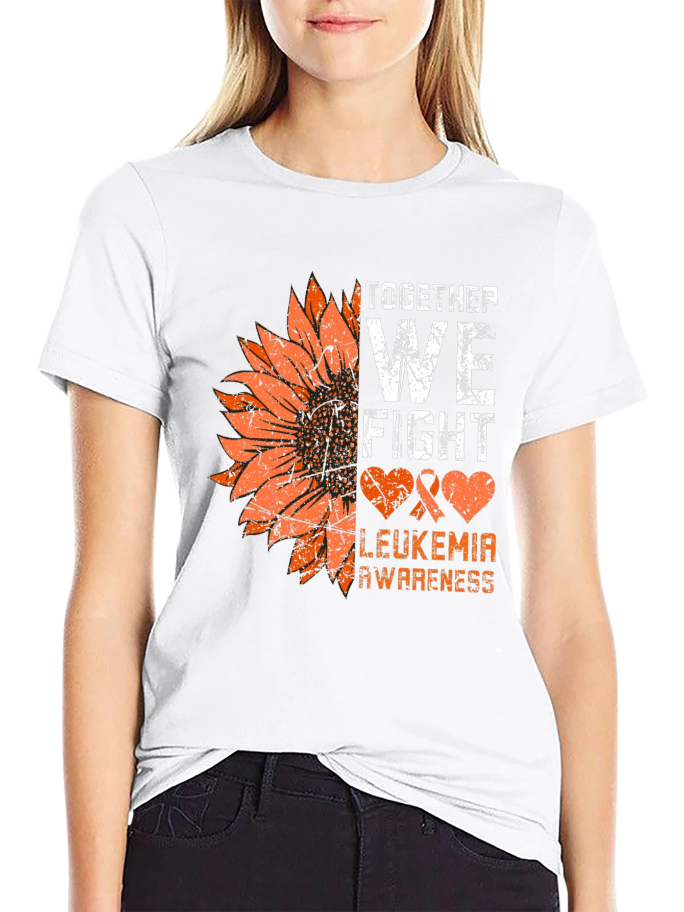 Leukemia Awareness Sunflower Graphic Tee