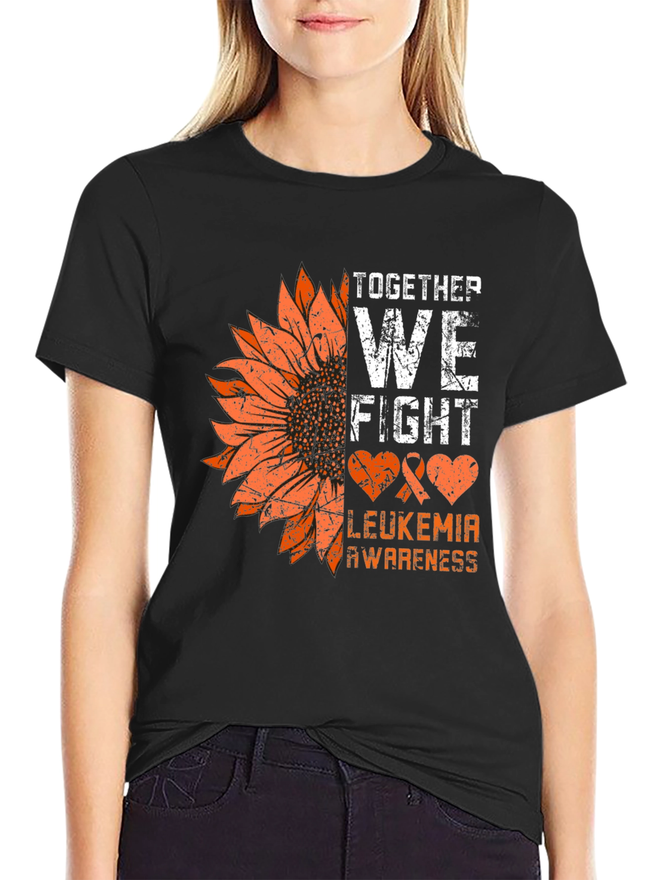 Leukemia Awareness Sunflower Graphic Tee
