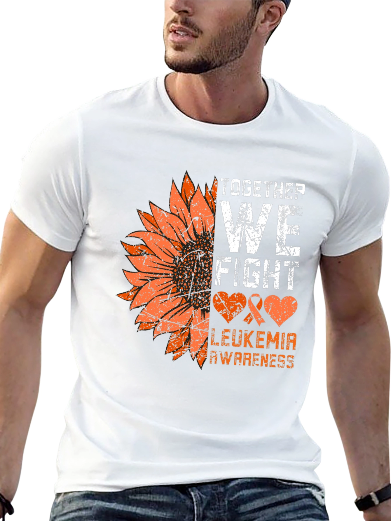 Leukemia Awareness Sunflower Graphic Tee