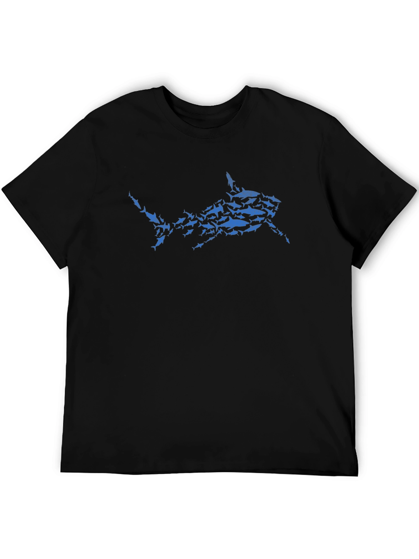 Shark Graphic Mens Black T-Shirt