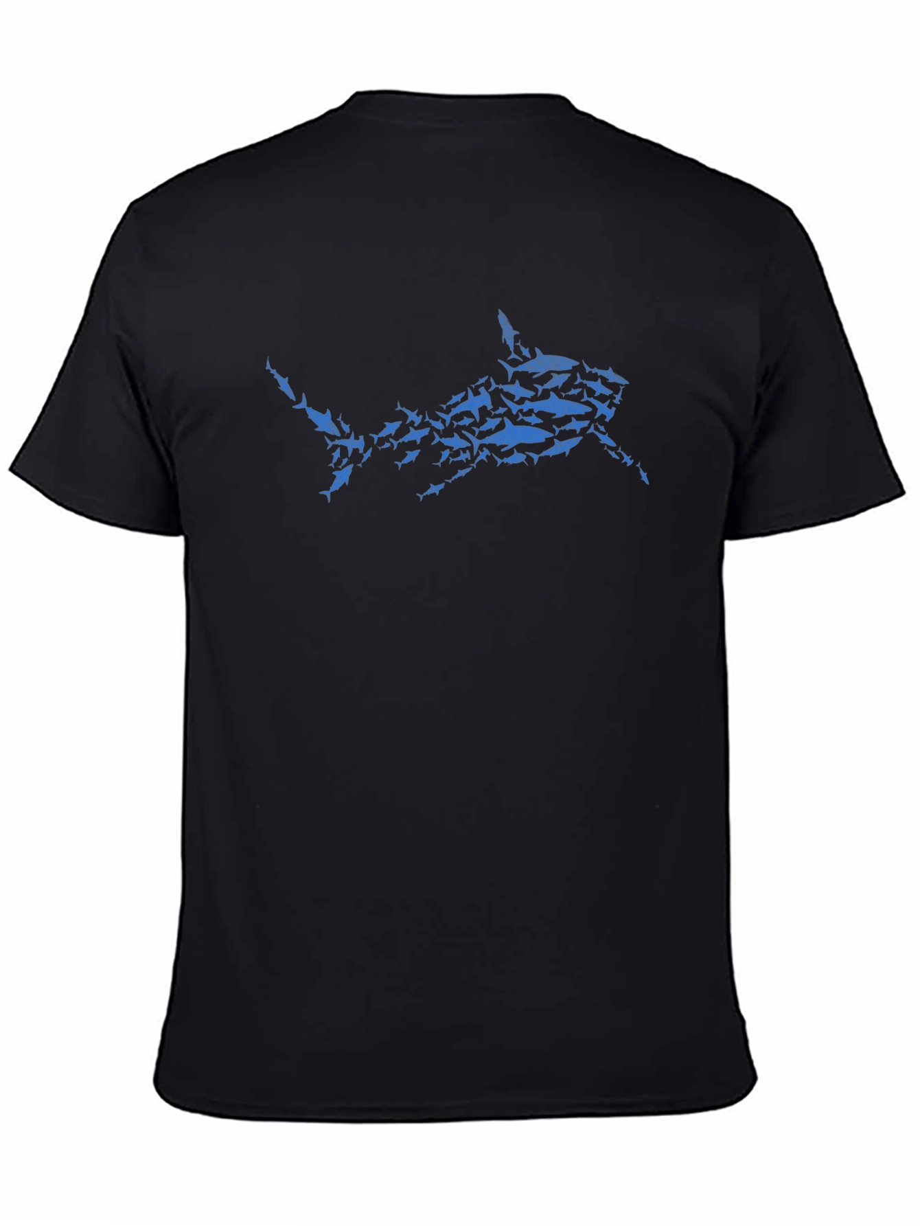 Shark Graphic Mens Black T-Shirt