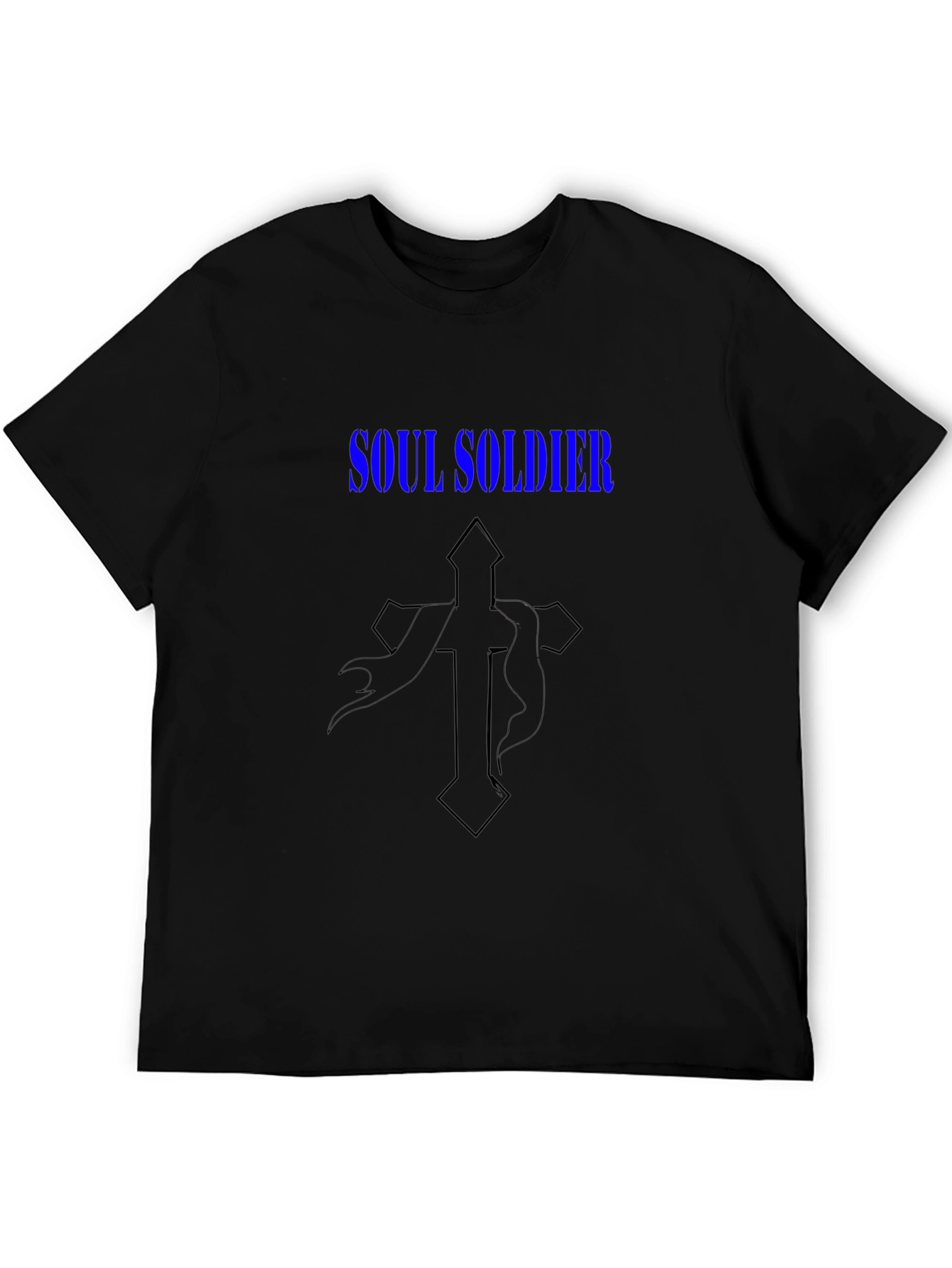 Soul Soldier Graphic Tee - Black Cotton Blend