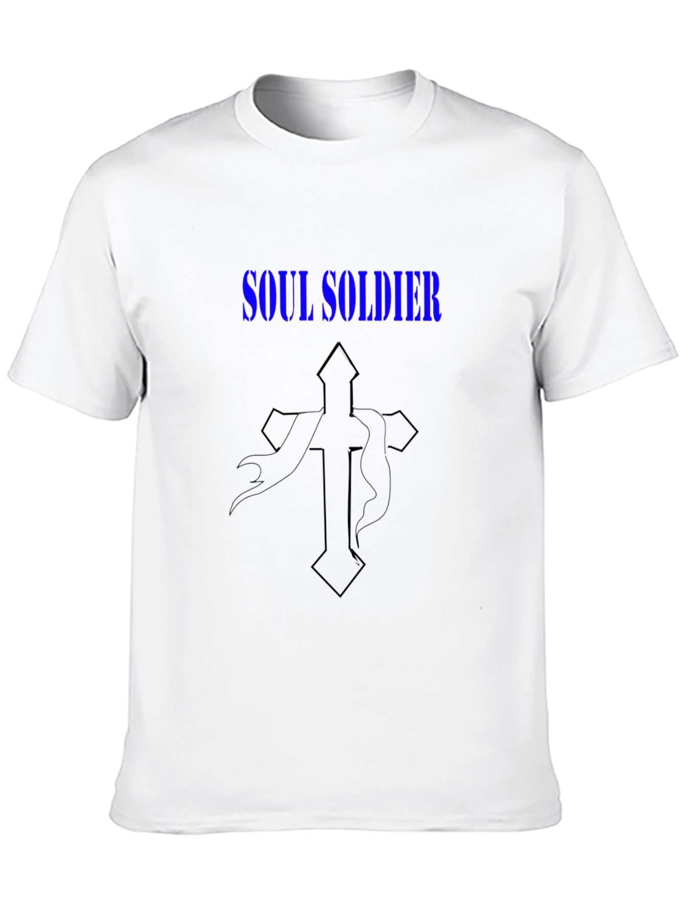 Soul Soldier Graphic Tee - Black Cotton Blend