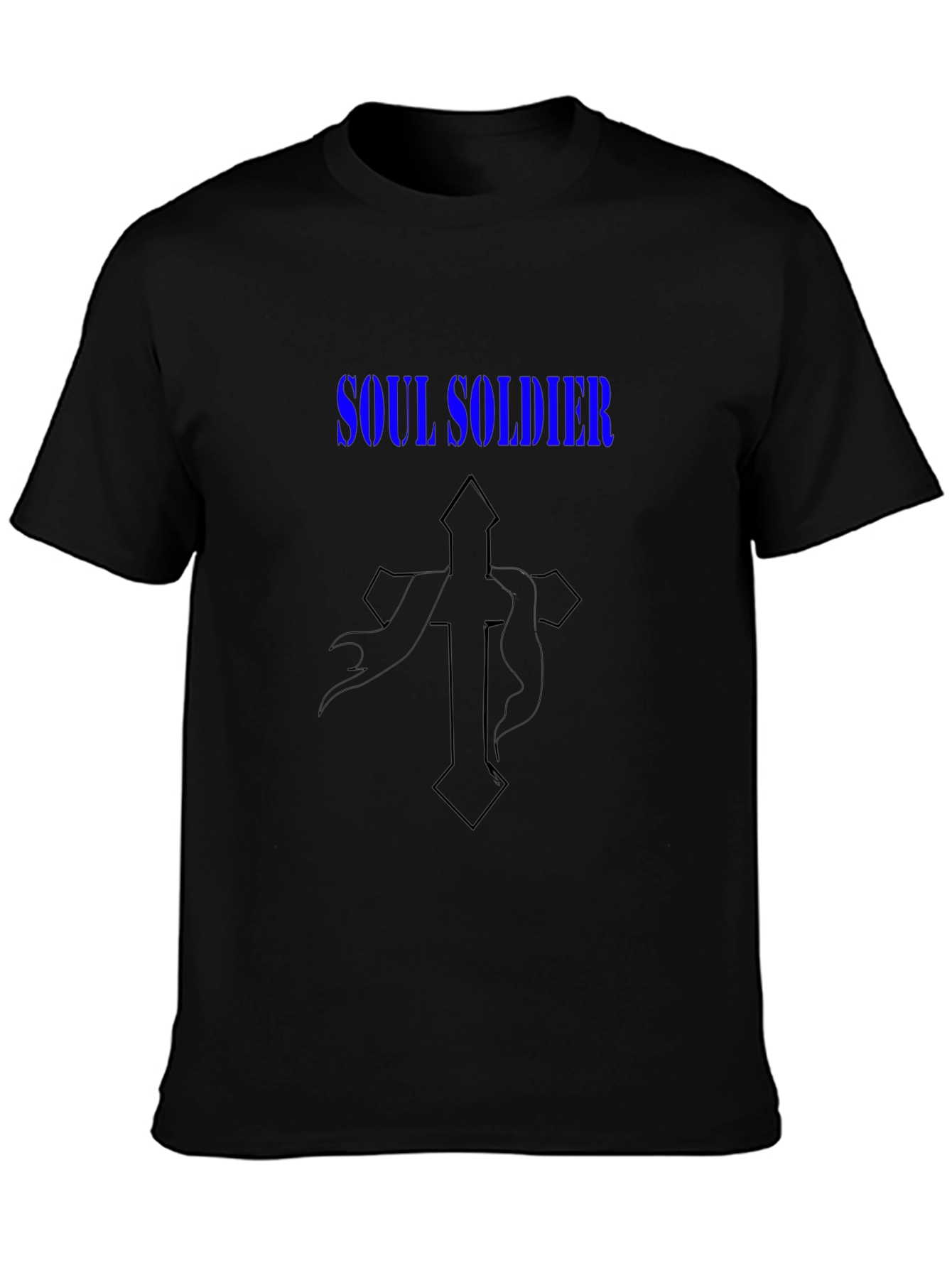 Soul Soldier Graphic Tee - Black Cotton Blend