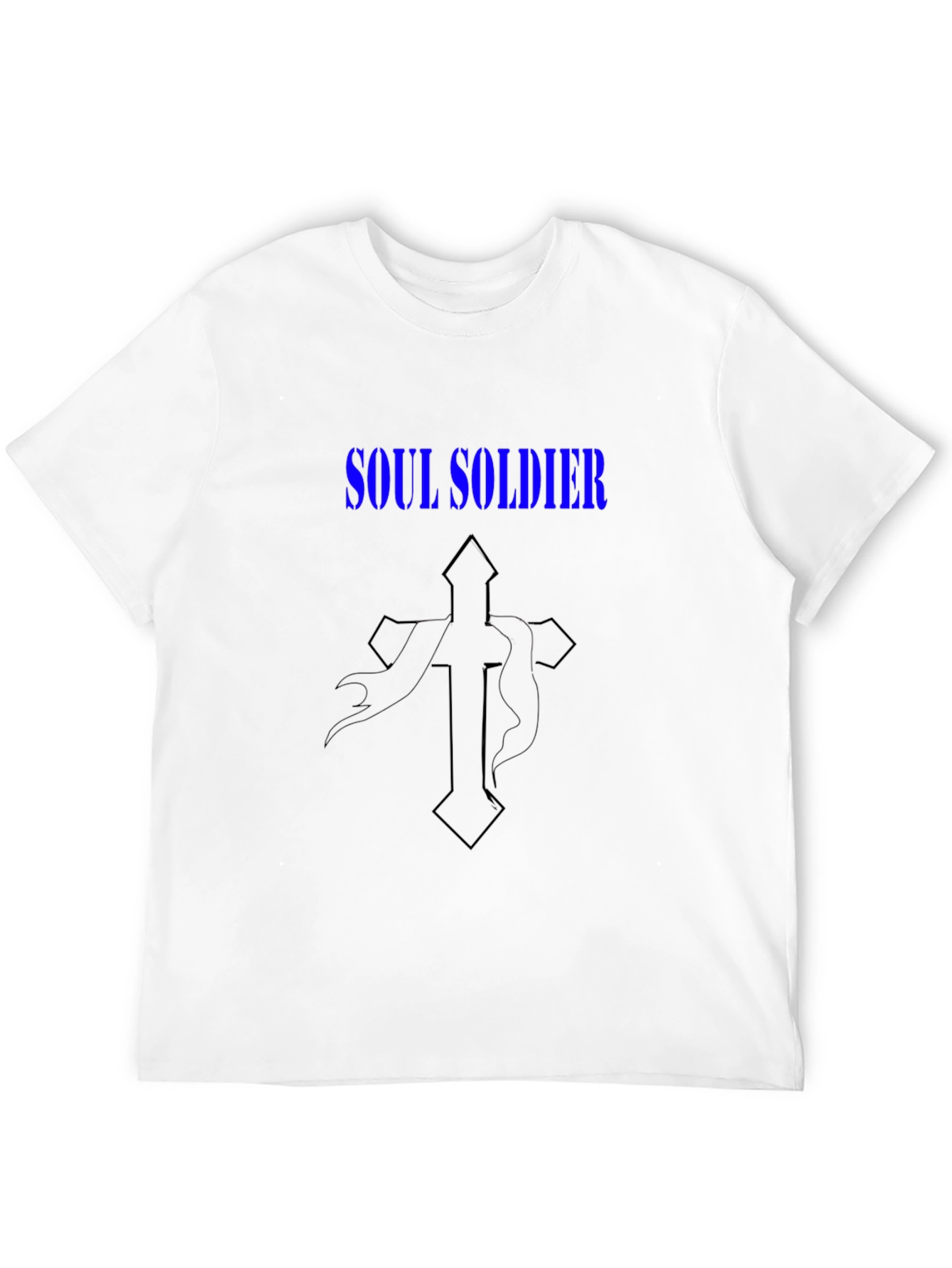 Soul Soldier Graphic Tee - Black Cotton Blend