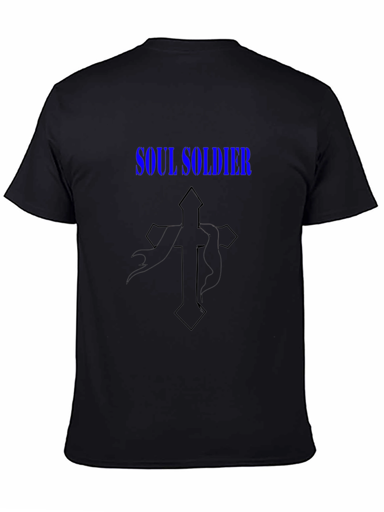 Soul Soldier Graphic Tee - Black Cotton Blend