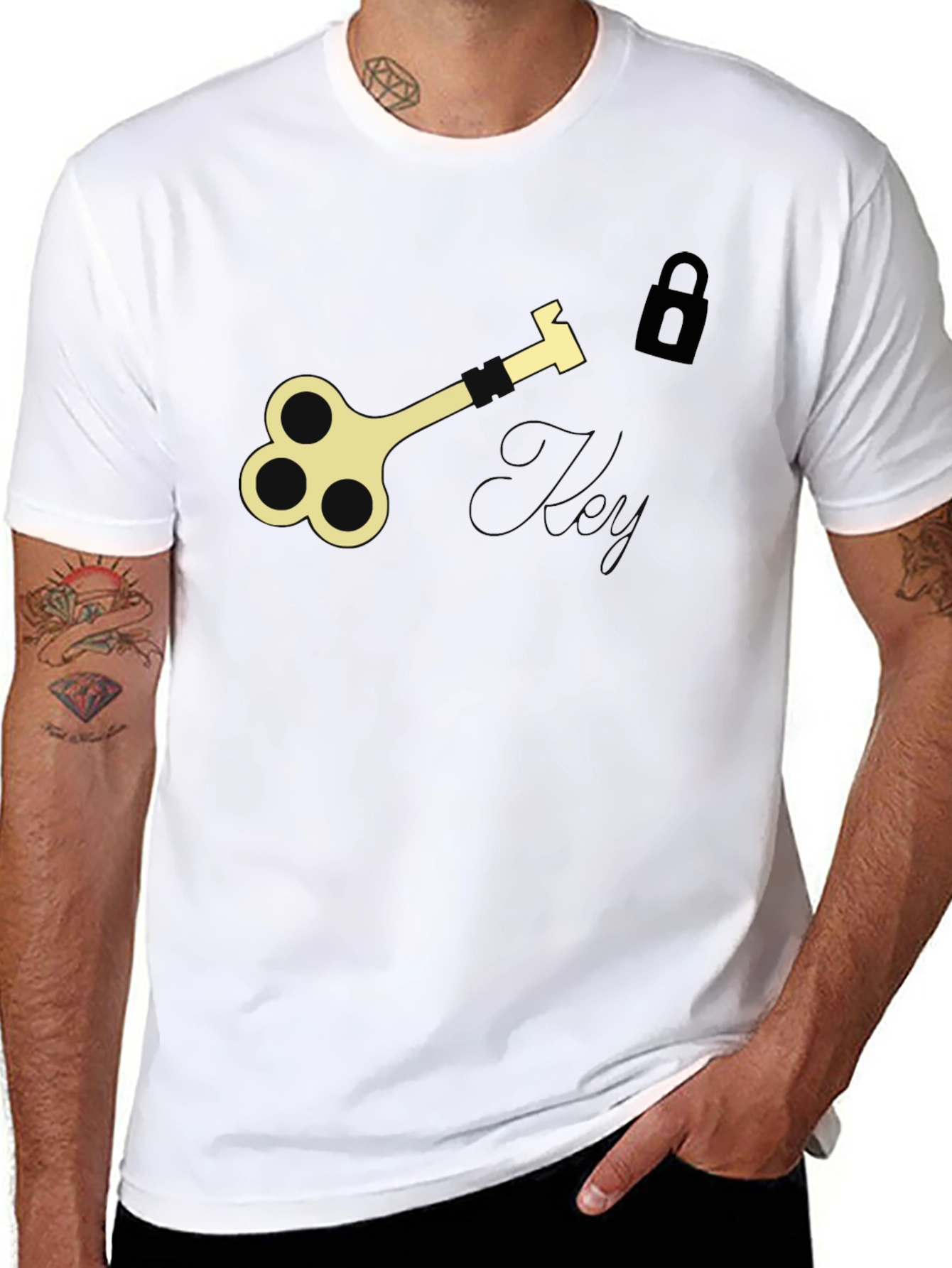 Unlock Your Style: Key & Lock Graphic Tee