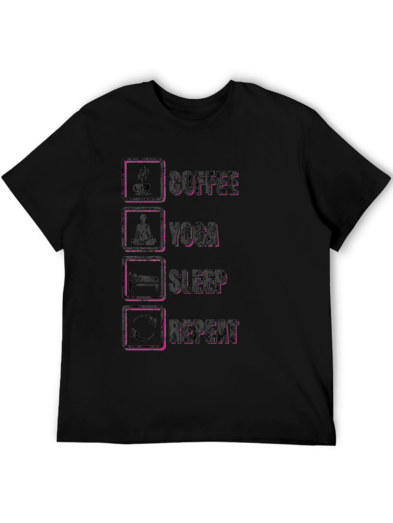 Coffee Yoga Sleep Repeat Graphic Tee