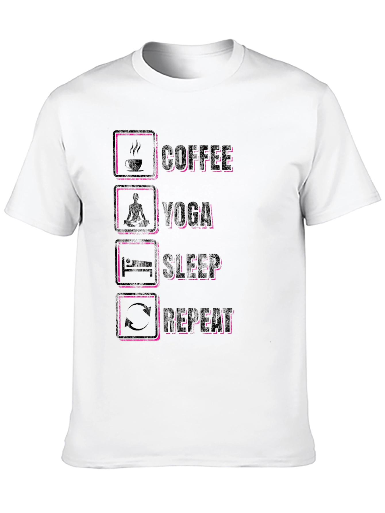 Coffee Yoga Sleep Repeat Graphic Tee