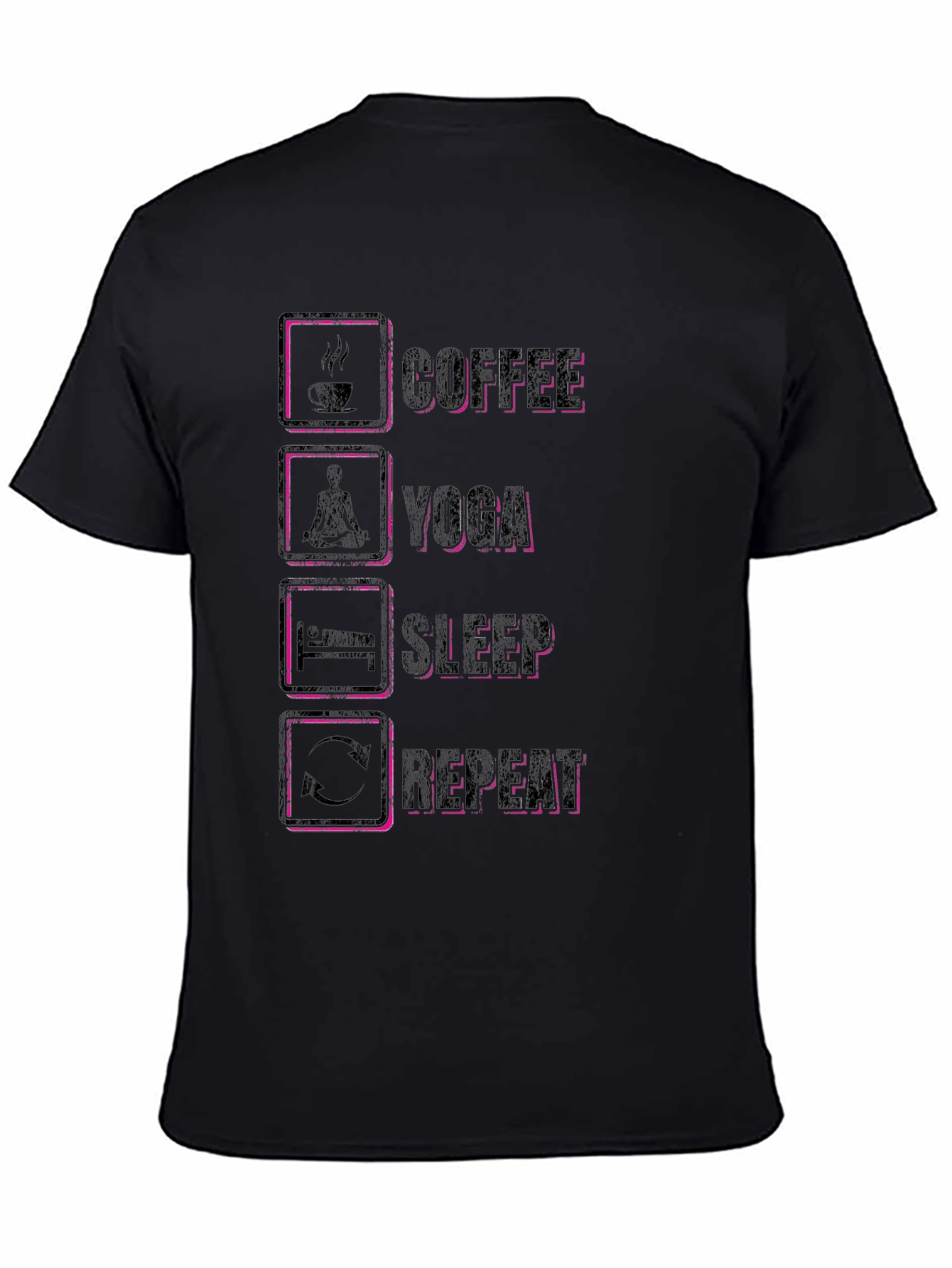 Coffee Yoga Sleep Repeat Graphic Tee