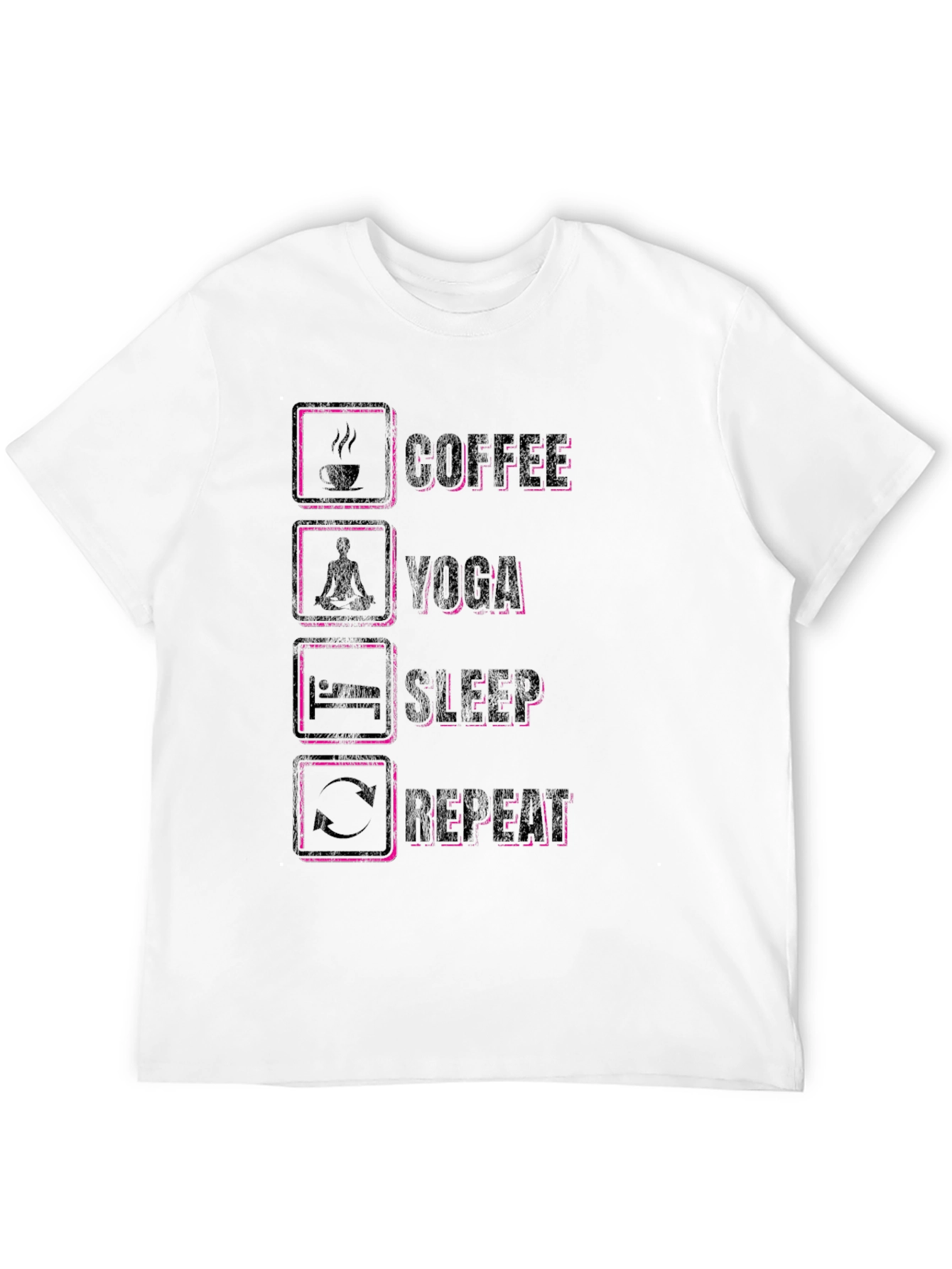 Coffee Yoga Sleep Repeat Graphic Tee
