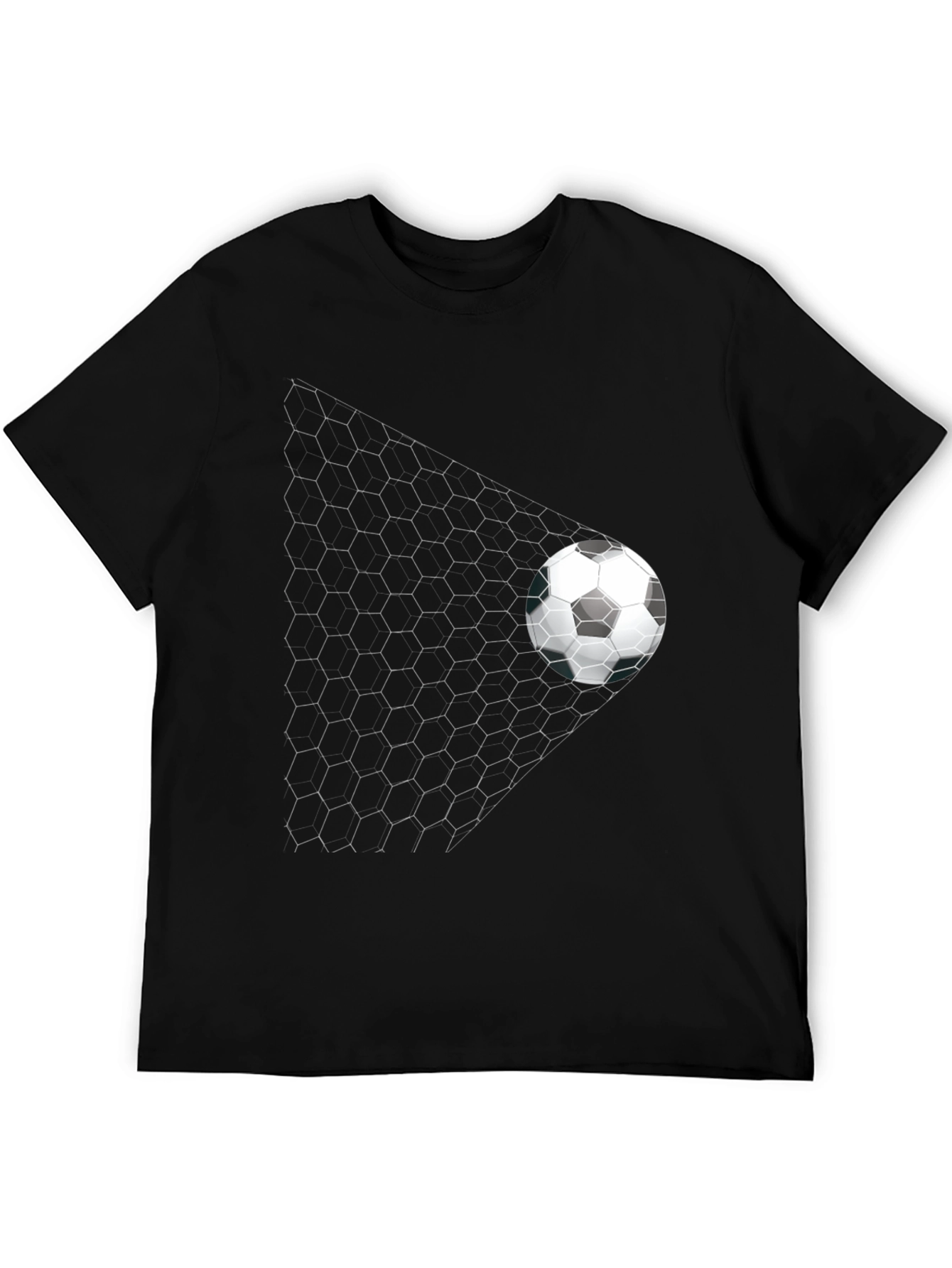Soccer Goal Graphic Tee - Black Casual Shirt