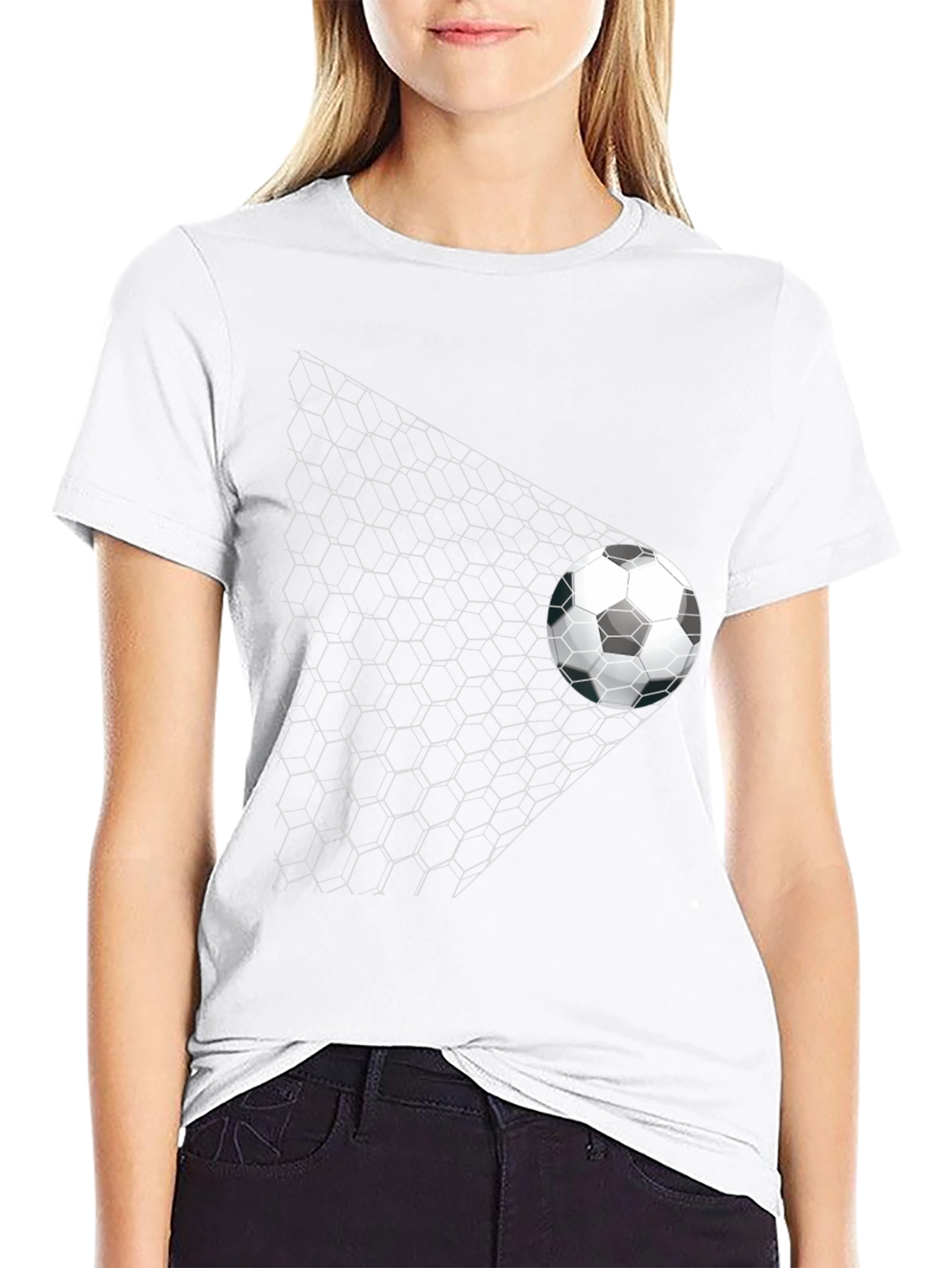 Soccer Goal Graphic Tee - Black Casual Shirt