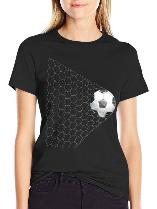 Soccer Goal Graphic Tee - Black Casual Shirt