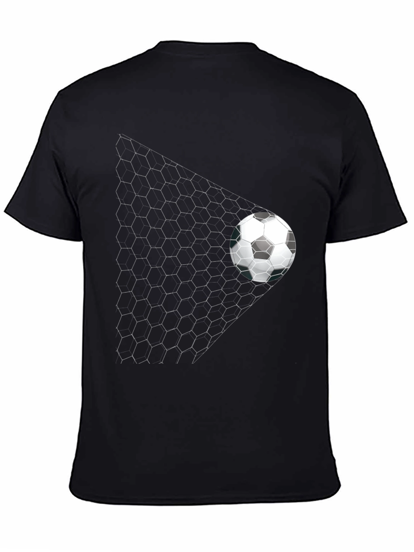 Soccer Goal Graphic Tee - Black Casual Shirt