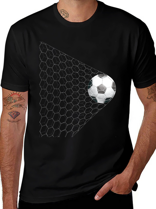 Soccer Goal Graphic Tee - Black Casual Shirt