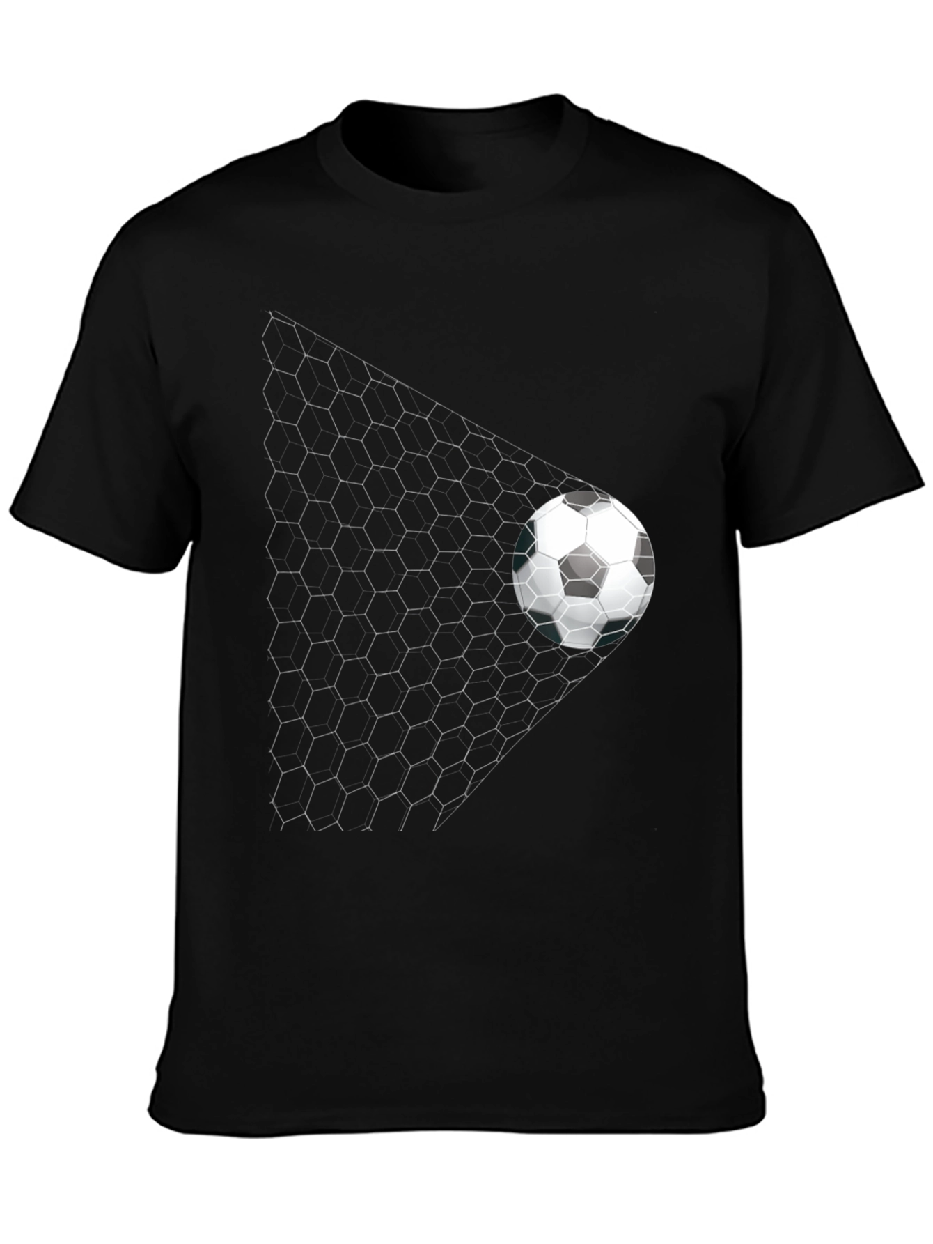 Soccer Goal Graphic Tee - Black Casual Shirt