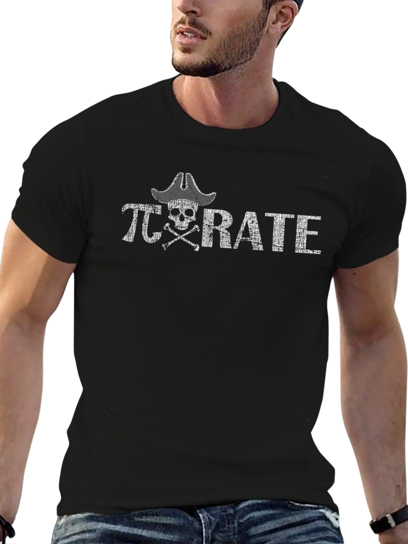 Pi-Rate Graphic Tee - Funny Math Pirate T-Shirt