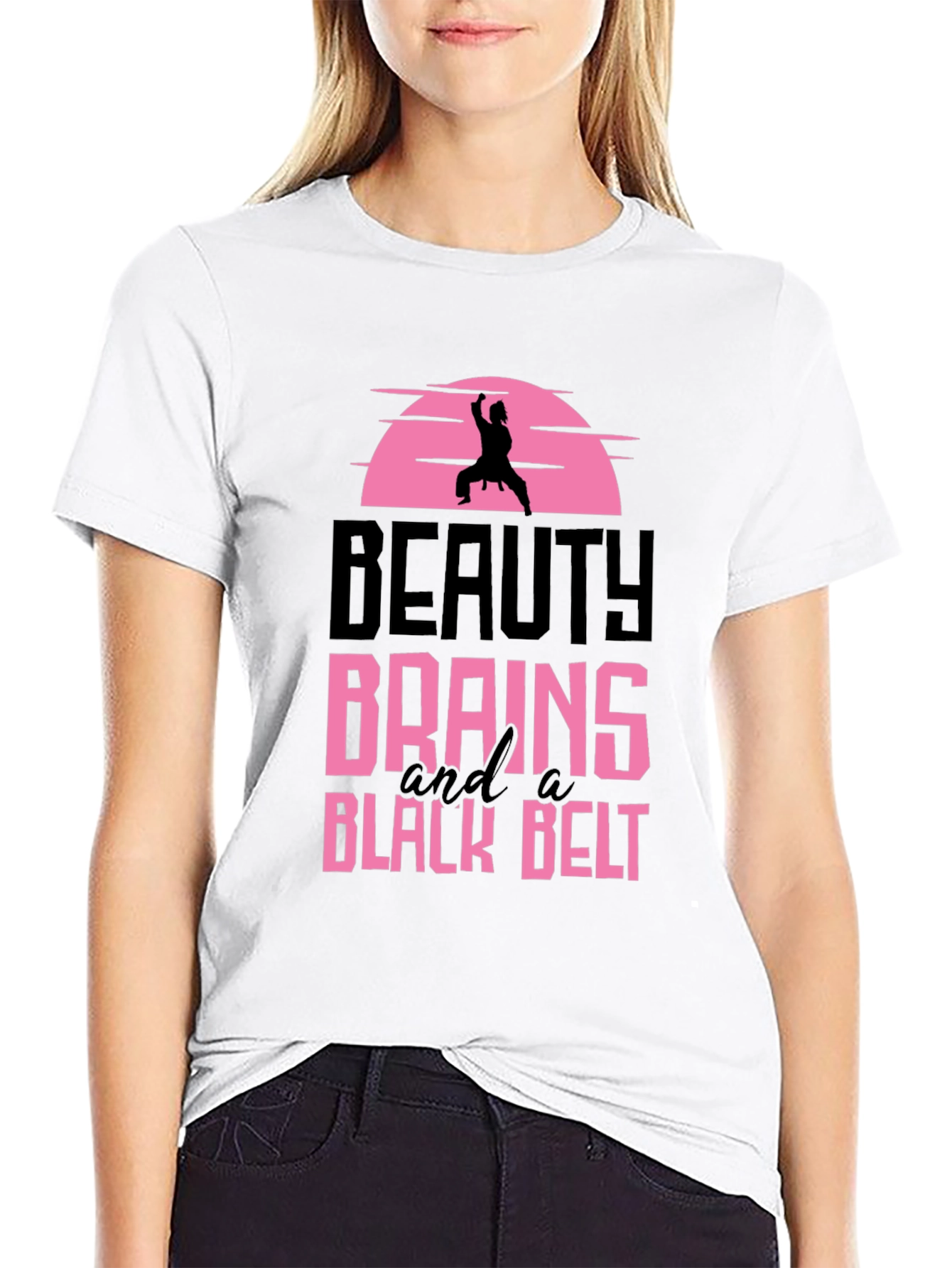 Beauty Brains and a Black Belt Graphic Tee