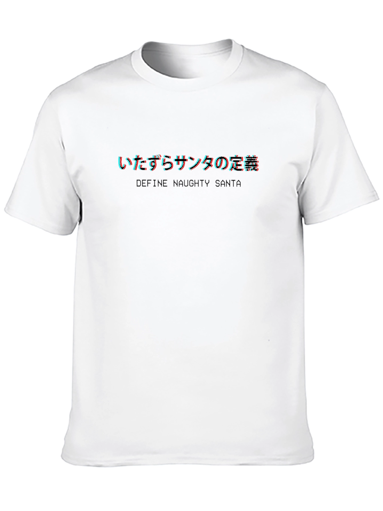 Naughty Santa Graphic Tee - Black Cotton T-Shirt