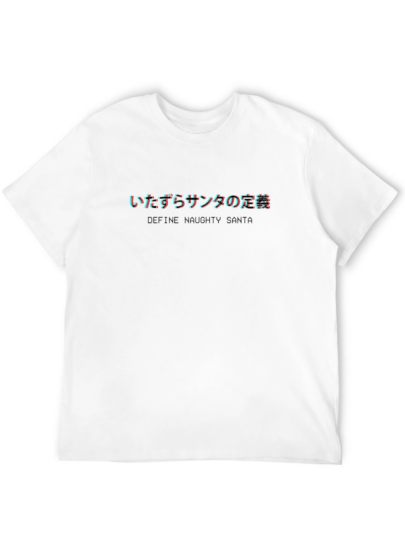 Naughty Santa Graphic Tee - Black Cotton T-Shirt