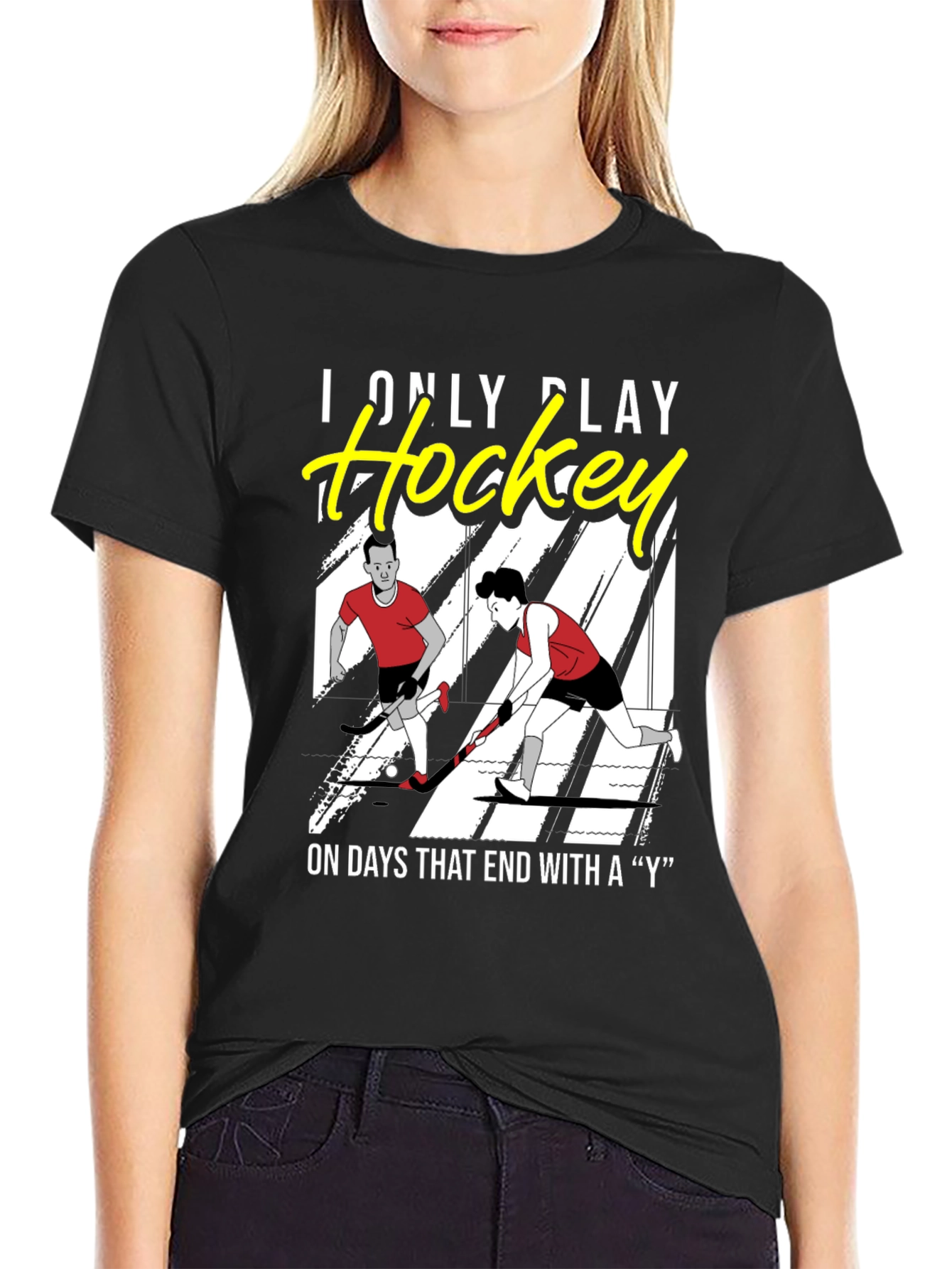 Funny Hockey T-Shirt - I Only Play Hockey