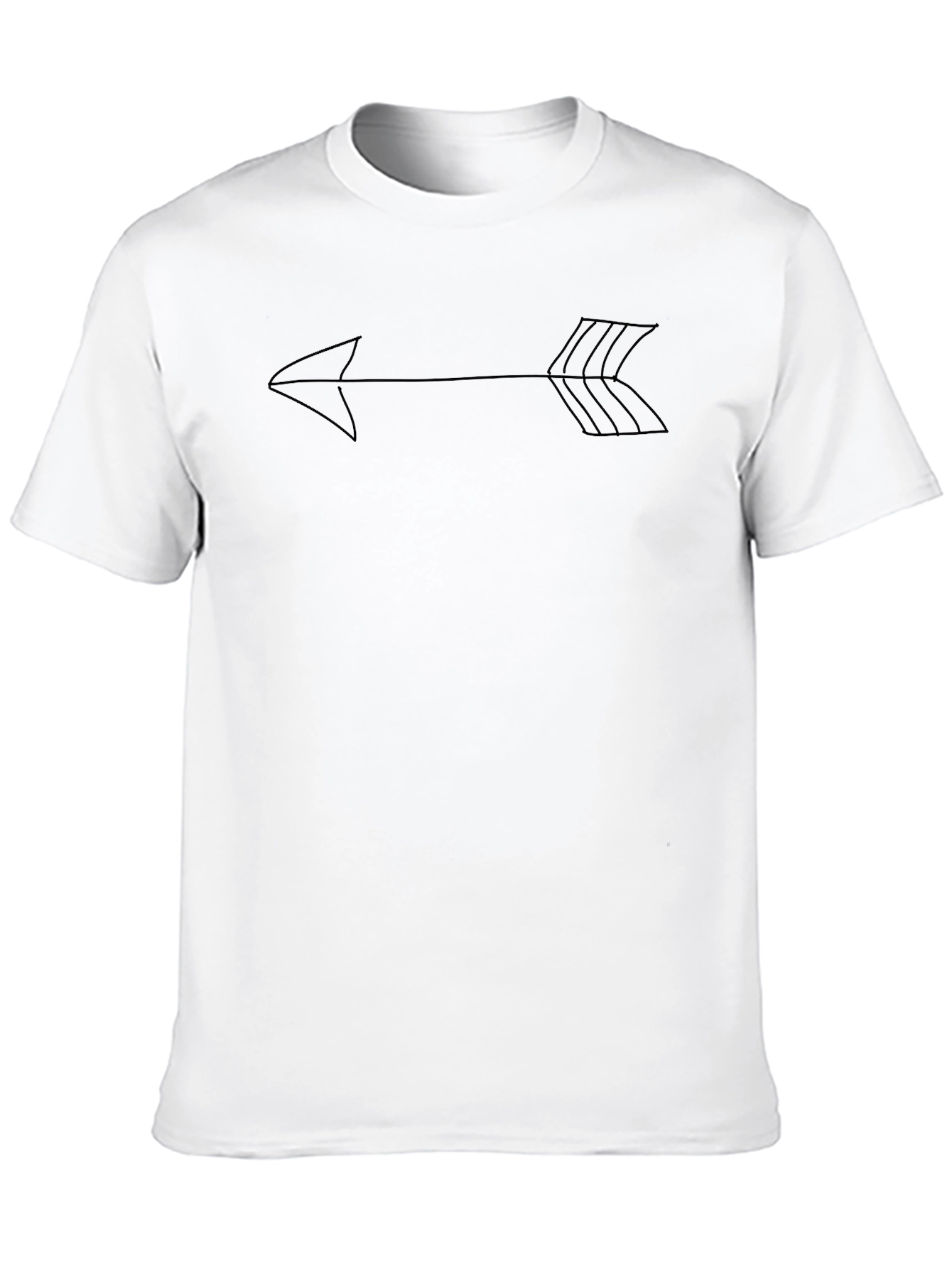 Minimalist Arrow T-Shirt - Casual Black Tee