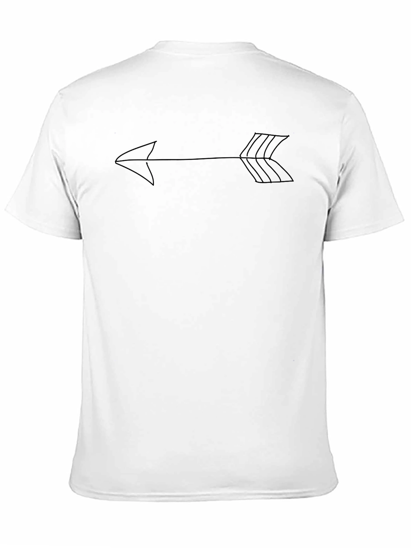 Minimalist Arrow T-Shirt - Casual Black Tee