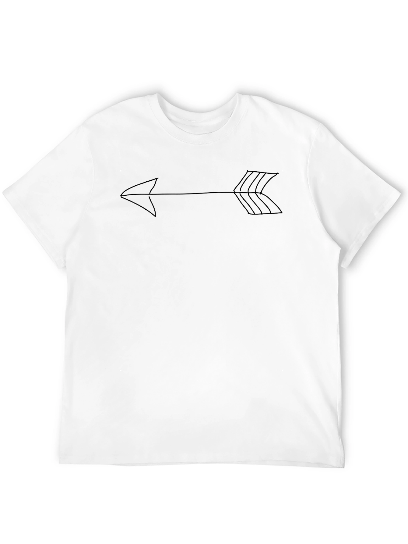 Minimalist Arrow T-Shirt - Casual Black Tee