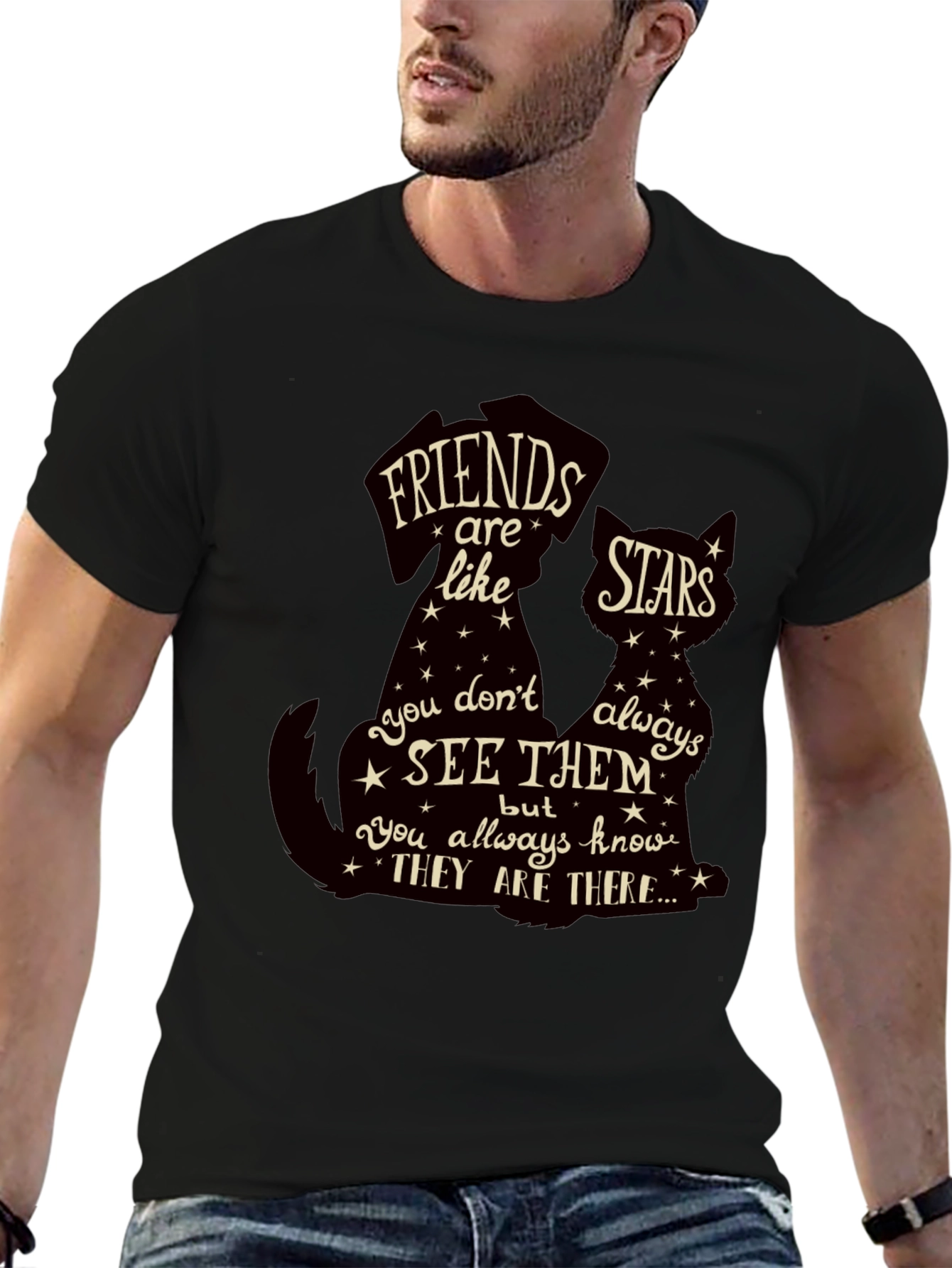 Friends are Like Stars Graphic T-Shirt