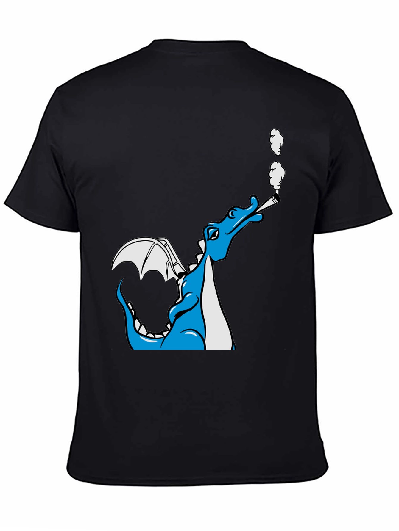 Smoking Dragon Graphic Tee - Cool Cartoon Dragon T-Shirt
