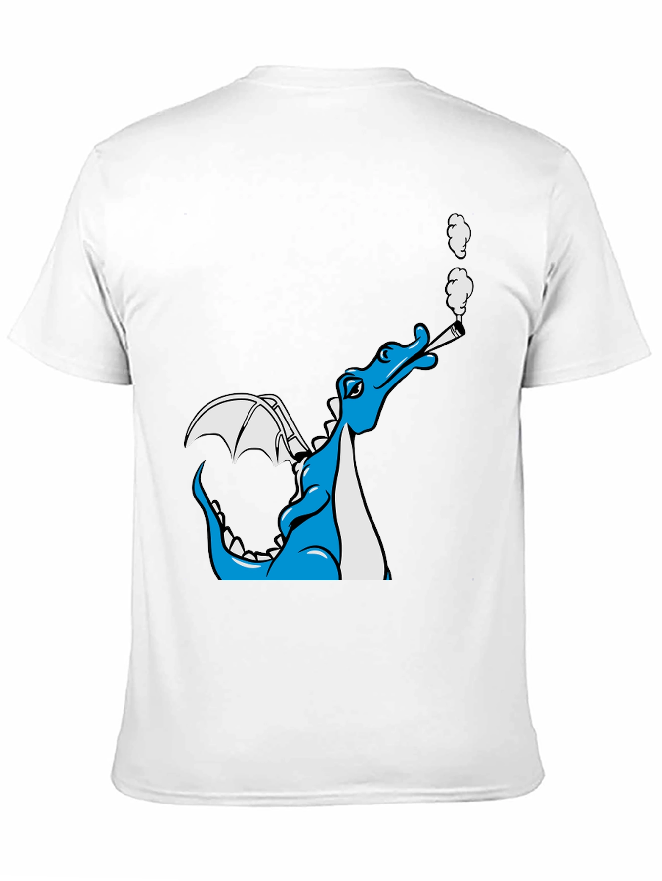 Smoking Dragon Graphic Tee - Cool Cartoon Dragon T-Shirt
